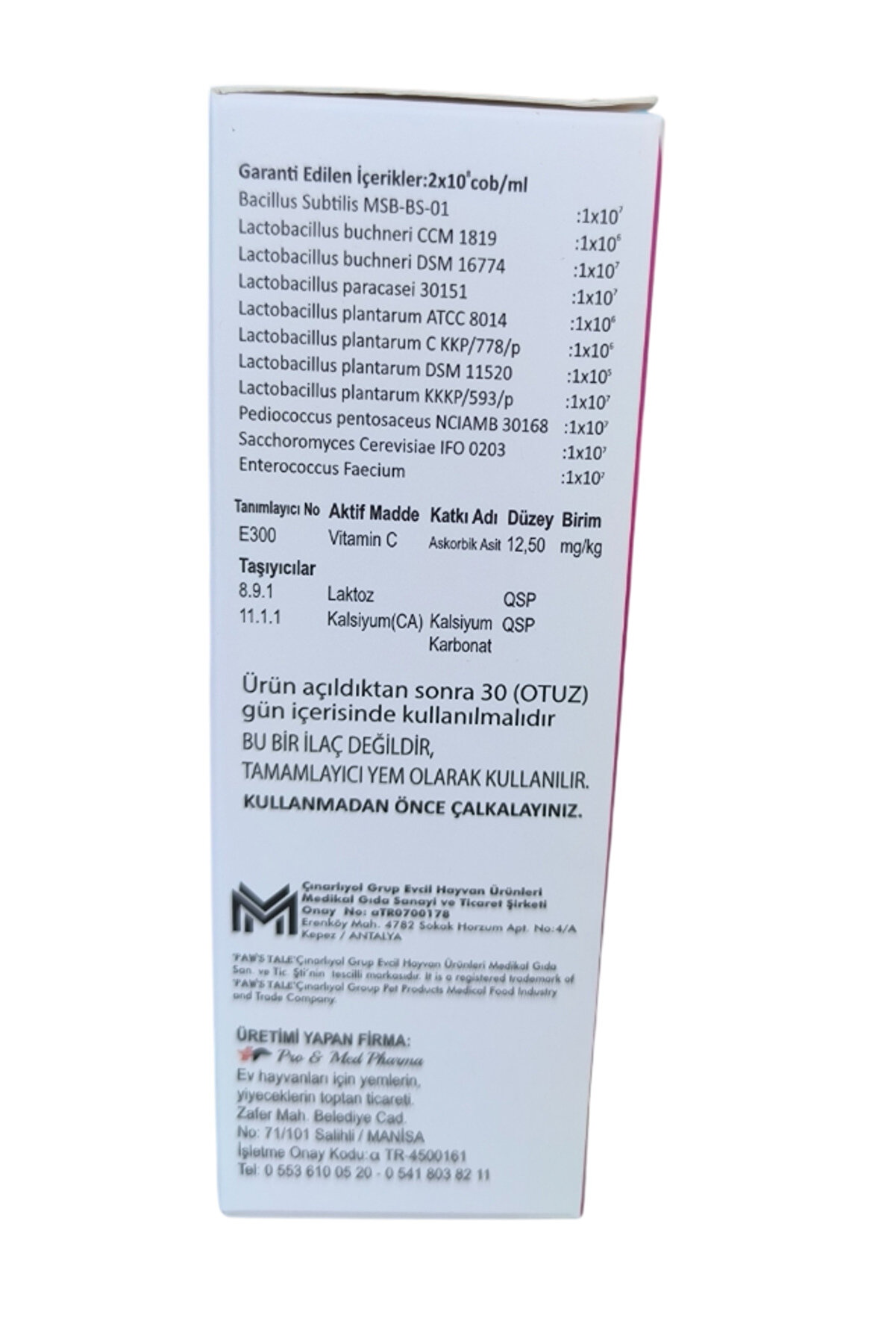 Wovna Paws Tale Pro Bi̇flor Li̇qui̇d Kedi̇ K&ouml;pek Probi̇yoti̇k 100 Ml