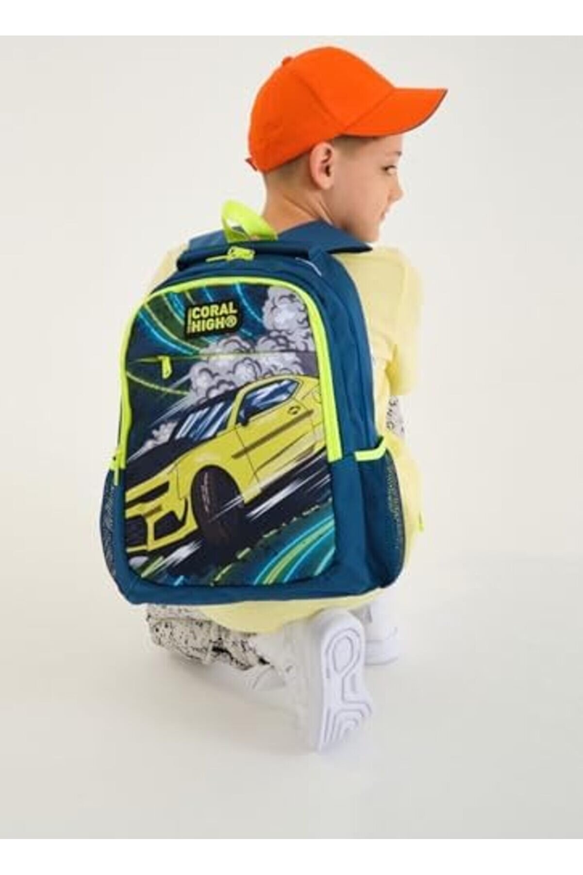 Nefti̇/Sarı Araba İlkokul Ve Ortaokul Sırt &Ccedil;antası &Uuml;&ccedil; B&ouml;lmeli̇ Erkek &Ccedil;ocuk 1014773