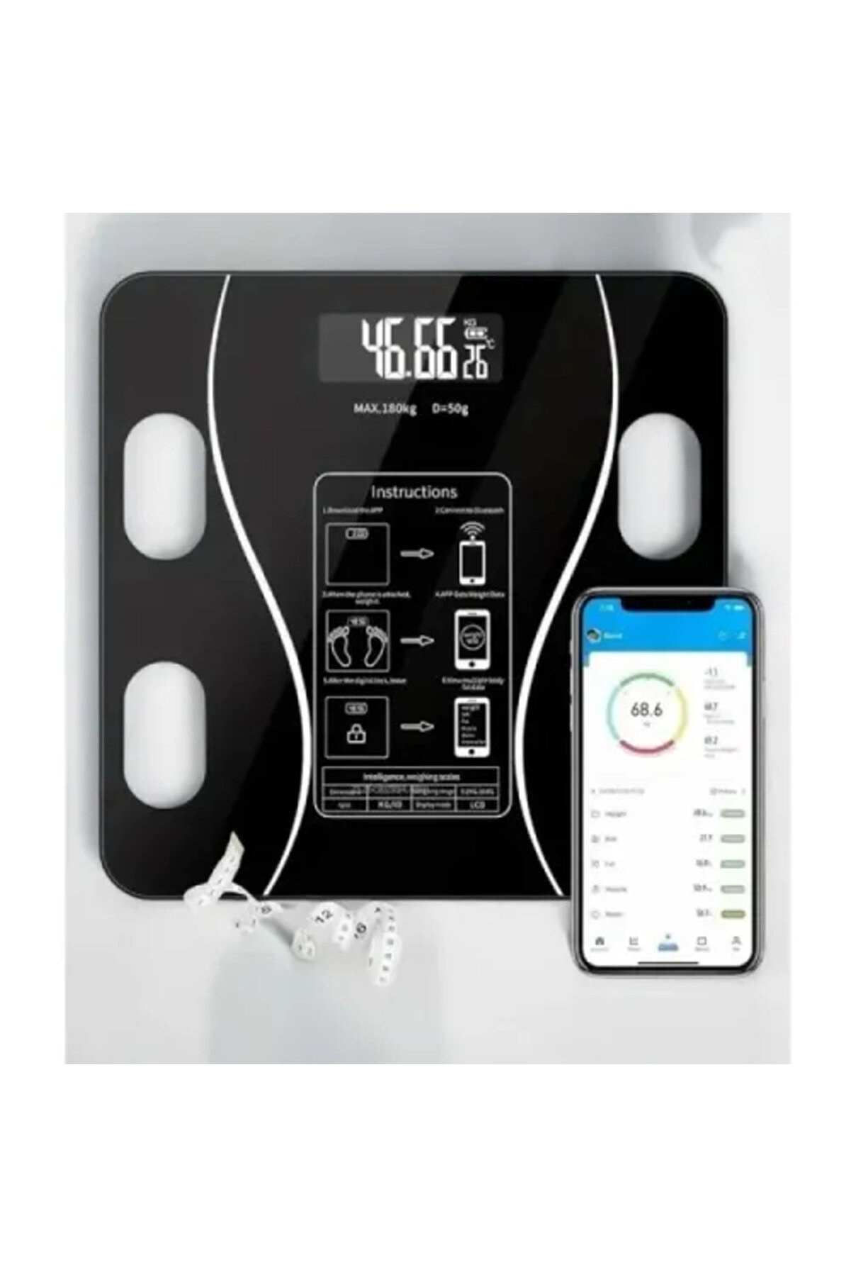 evimdeyokyok Bluetooth Özellikli Akıllı Tartı