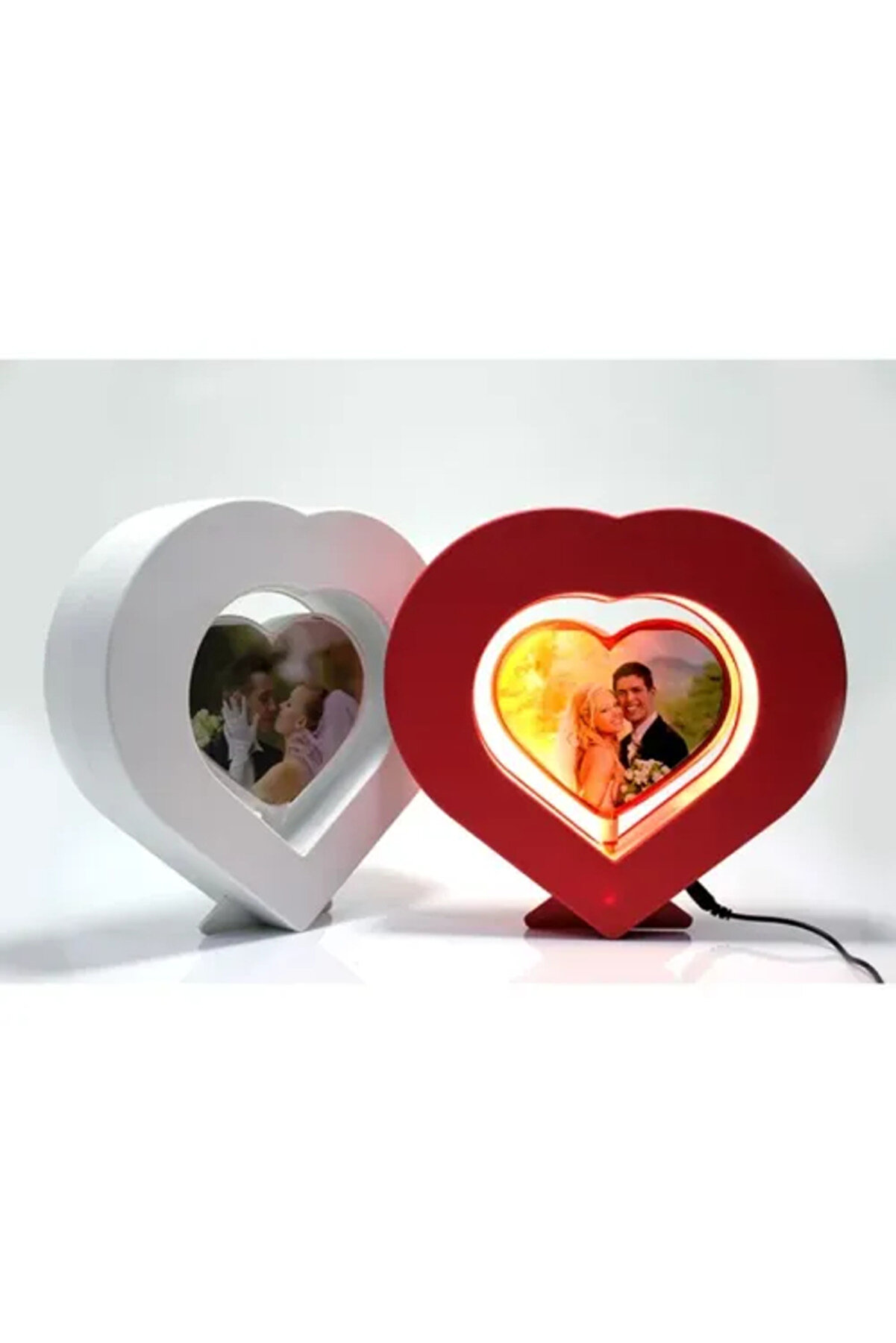 evimdeyokyok Ledli Kalpli Çerçeve