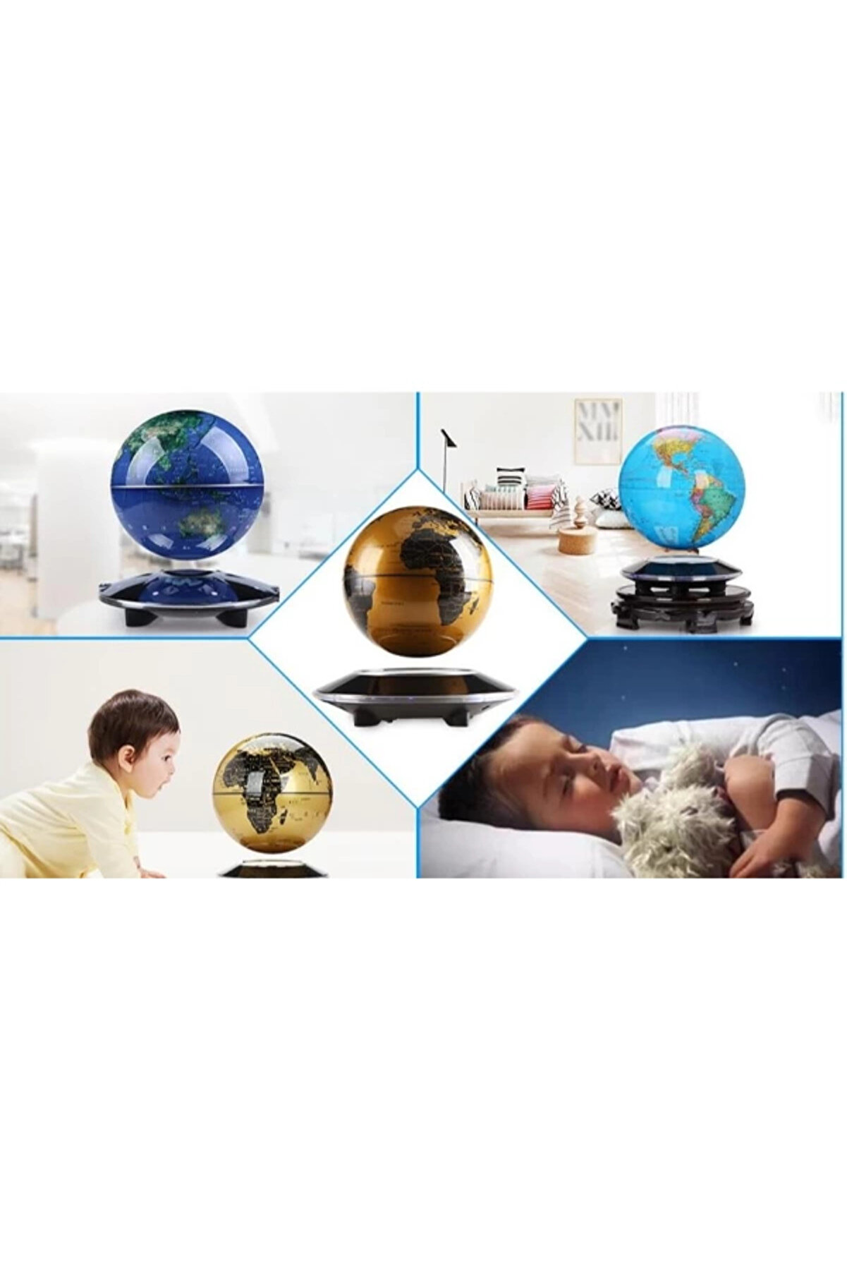 Manyeti̇k Dünya Küre Işıklı