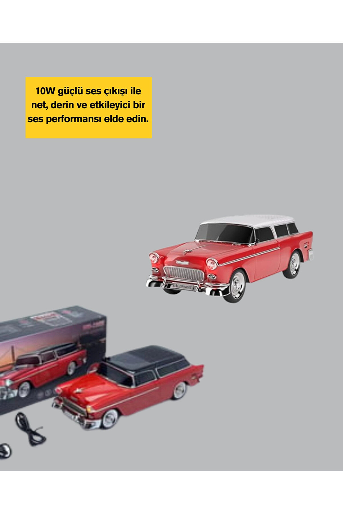 Retro Araba Şeki̇lli̇ Kablosuz Bluetooth Hoparlör