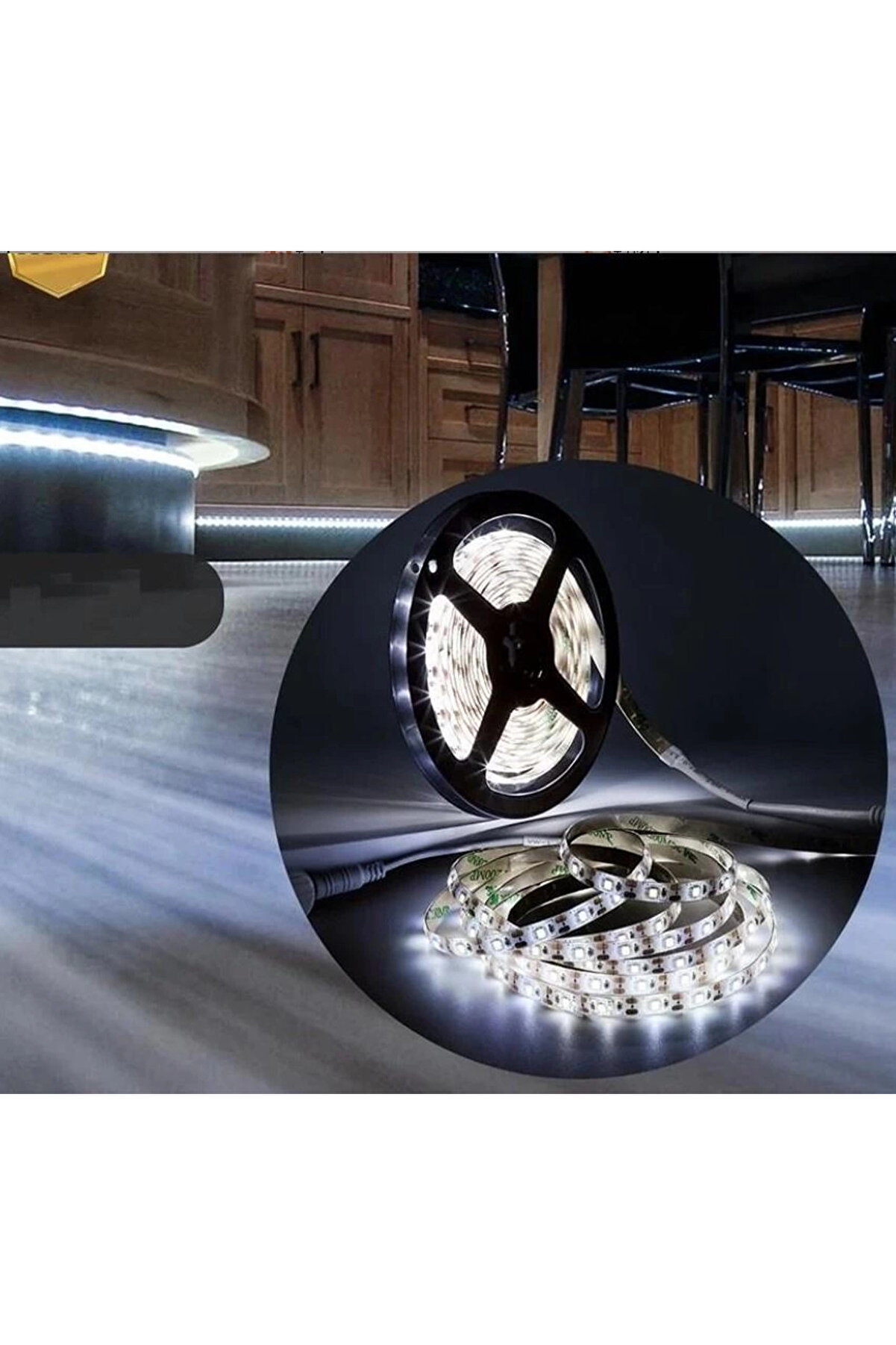 5 Metre Cata Ct 4487 Dış Mekan 12V 10 Çi̇pli̇ Şeri̇t Led 6400K Beyaz Işık