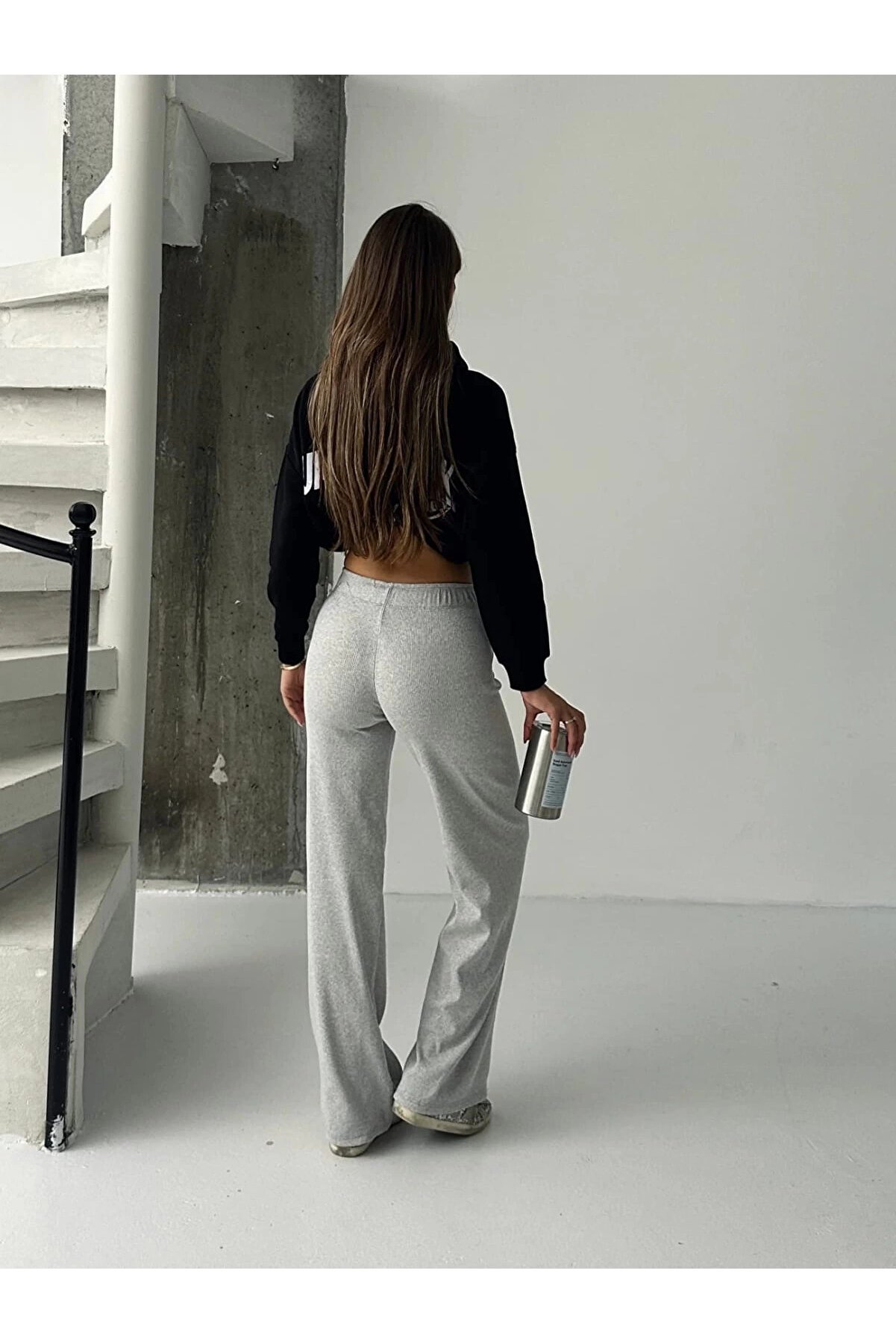 Karadağsb Fi̇t Comfort Gri̇ Salaş Pantolon