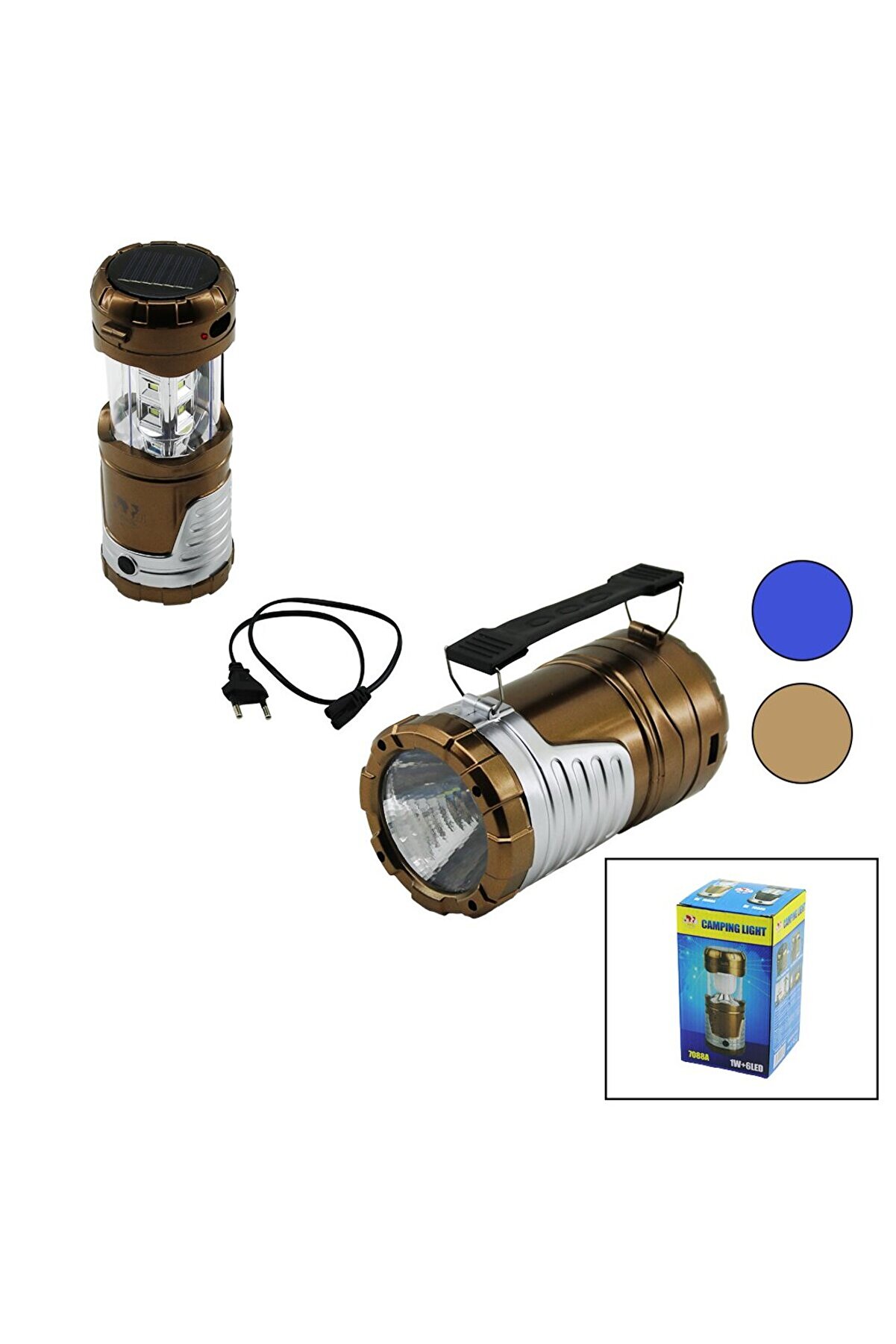 Go İthalat 2In1 1W+12Led Solar - Fi̇ş Şarjlı L&ouml;k&uuml;s Model Kamp Lamba Fener-Powerbankplasti̇k Tutma Kulp (494