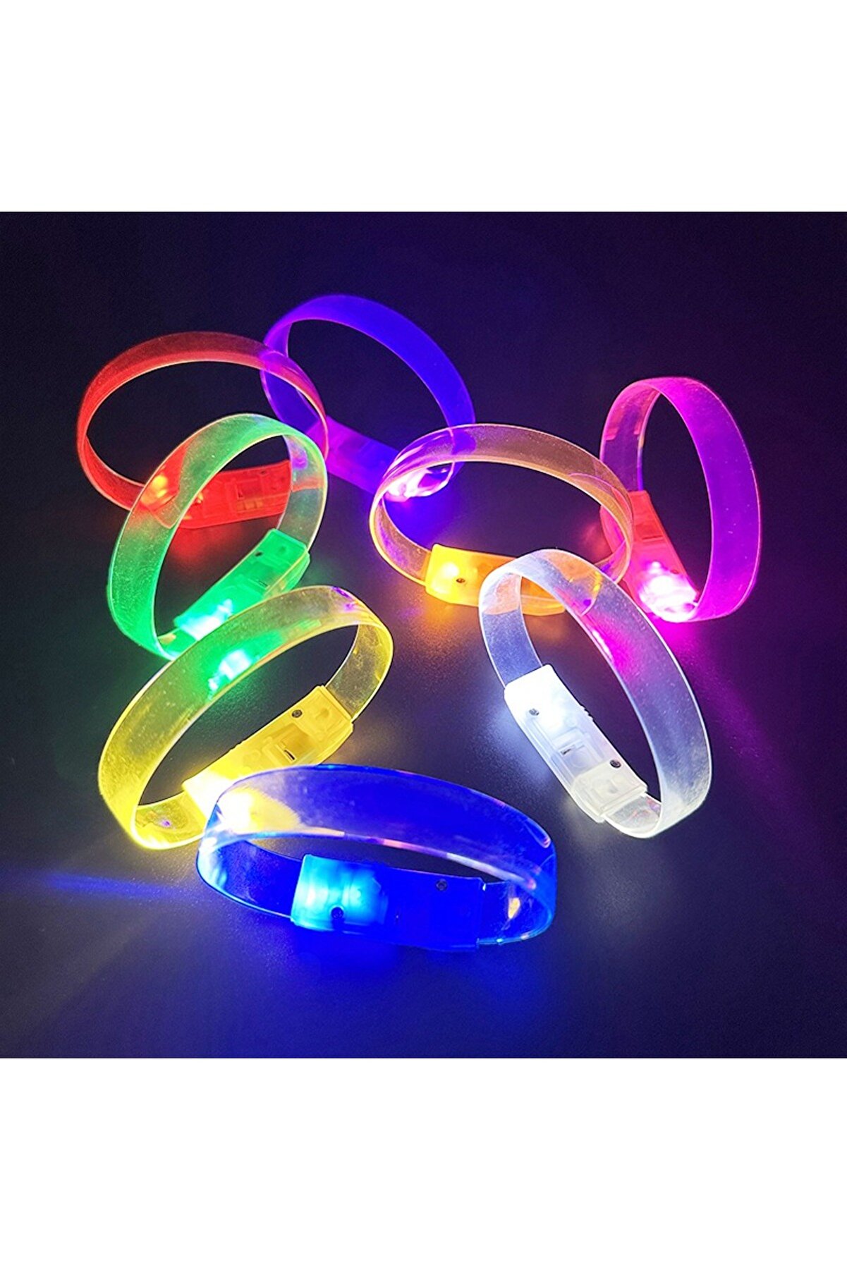 Ethab Ti̇caret 3 Modlu Pi̇lli̇ Led Işıklı Esnek Parti̇ Bi̇lekli̇ği̇ Yeşi̇l