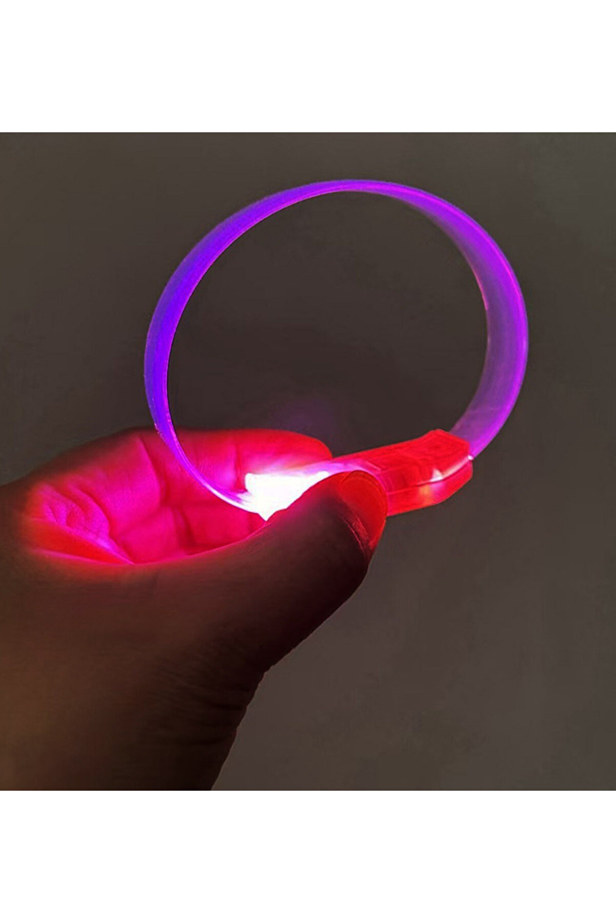 Ethab Ti̇caret 3 Modlu Pi̇lli̇ Led Işıklı Esnek Parti̇ Bi̇lekli̇ği̇ Pembe