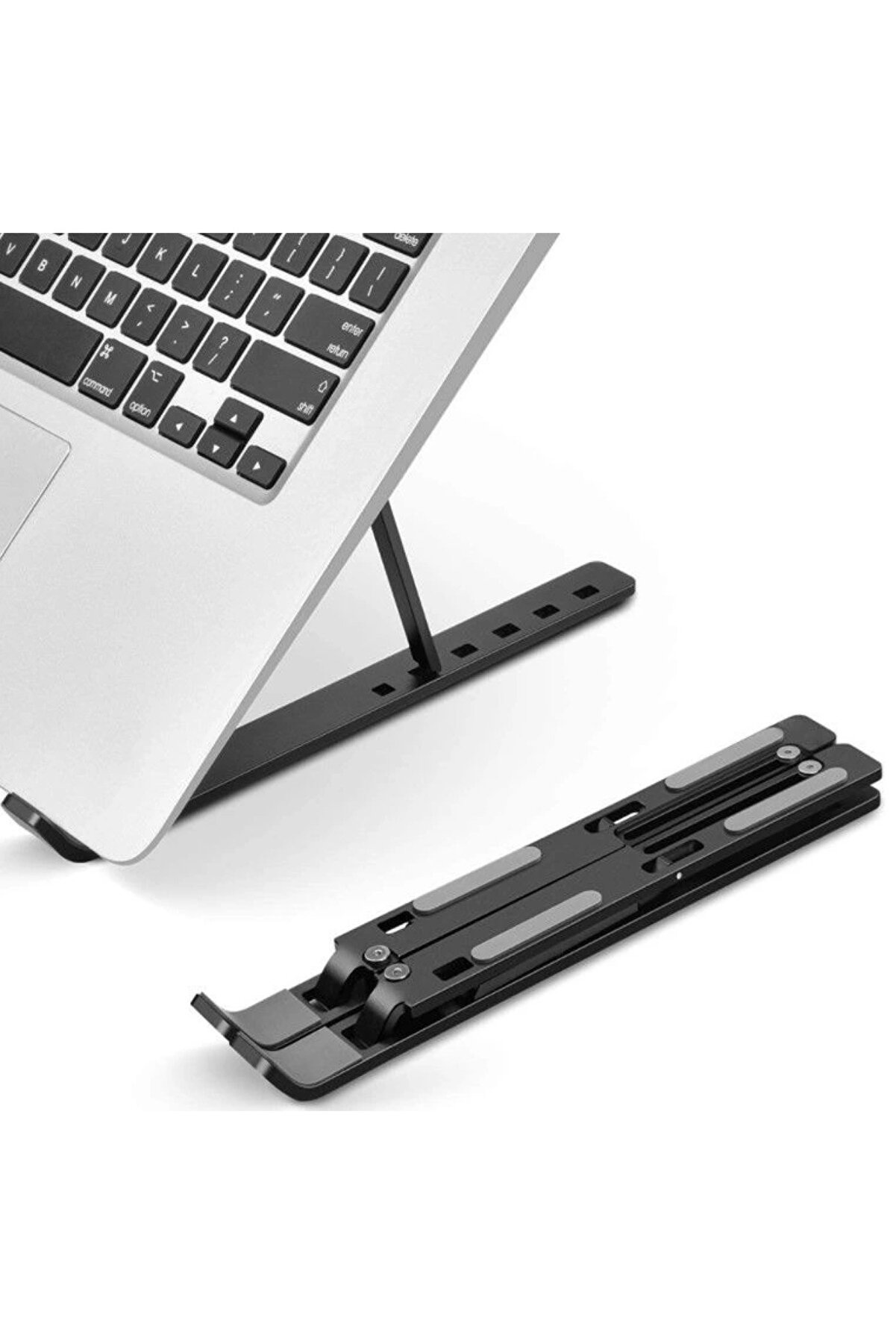 7 Kademeli̇ Ayarlı Katlanabi̇li̇r Laptop Tablet Standı Si̇yah