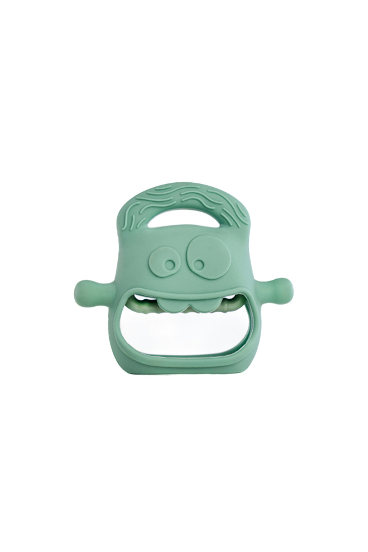 BYKOPUZ Koyu Yeşil Bebek Silikon Diş Kaşıyıcı