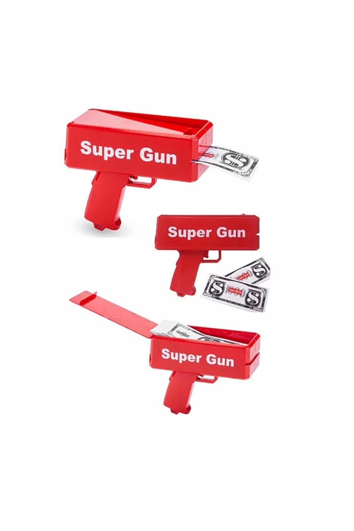 Para Dolar Saçma Para Atma Tabancası Otomati̇k Kırmızı Oyuncak