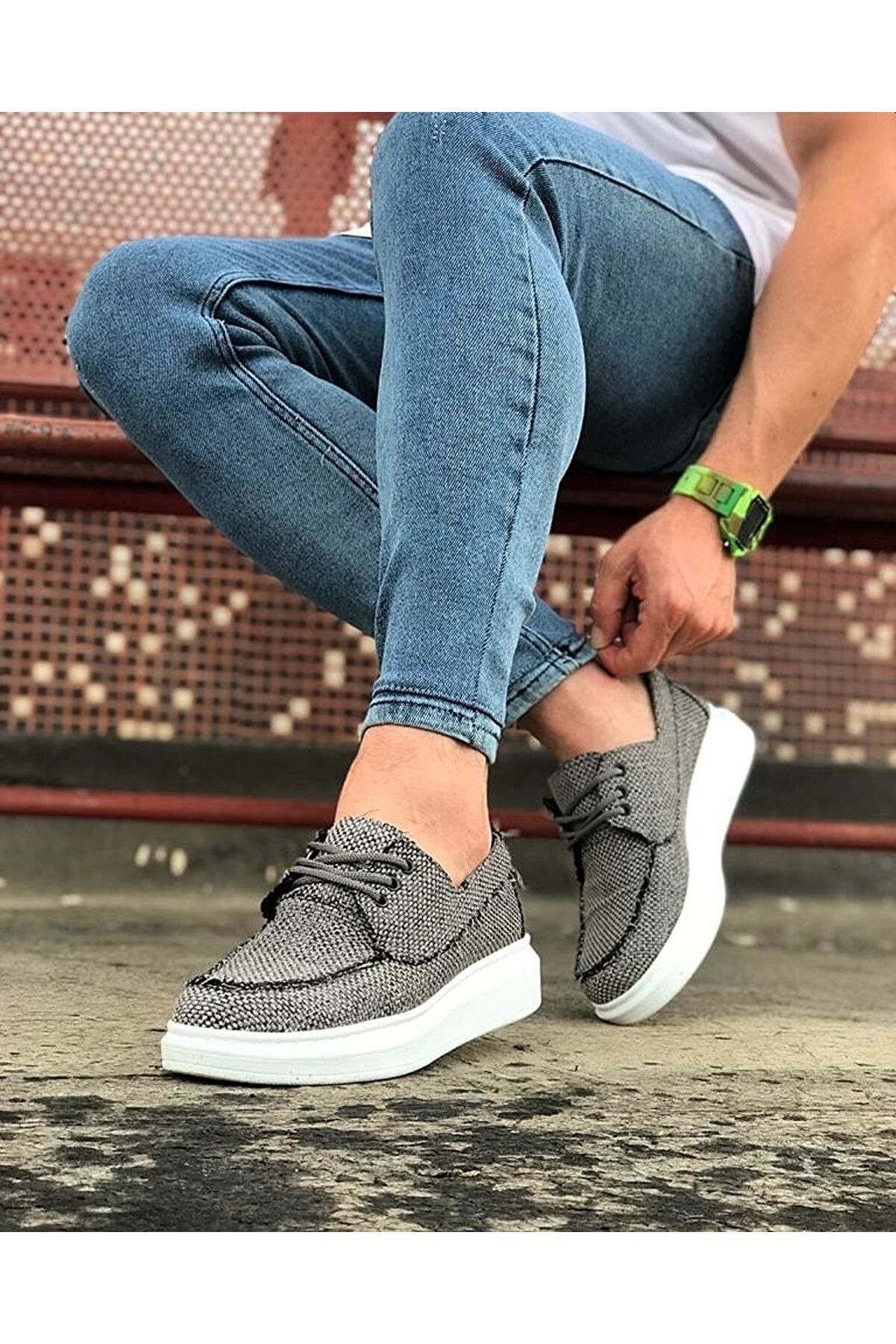 Ethab Ti̇caret Gri̇ Erkek G&uuml;nl&uuml;k Ayakkabı