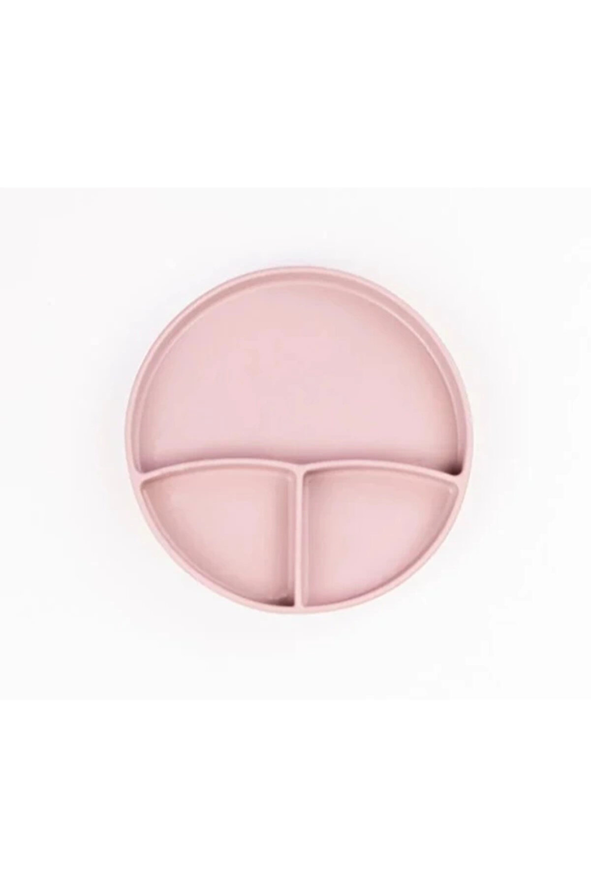 Pembe 3’Lü Si̇li̇kon Yemek Seti̇ – Önlük + Di̇ş Kaşıyıcılı Kaşık + Vakumlu Tabak