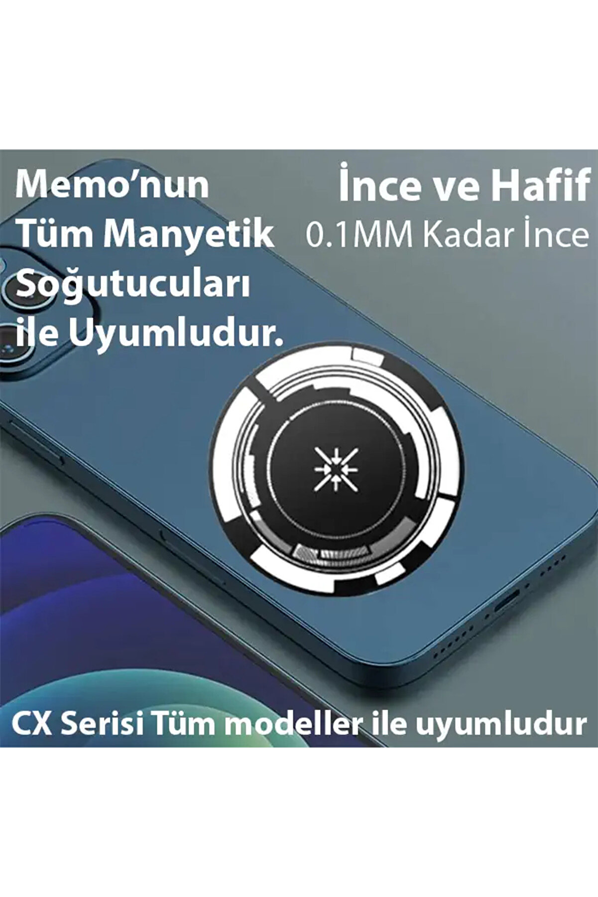 Manyeti̇k Metal Halka - Telefon Soğutucu Uyumlu Cx07-Cx08 Ve Manyeti̇k Tüm Modeller- - Gms6111-3237