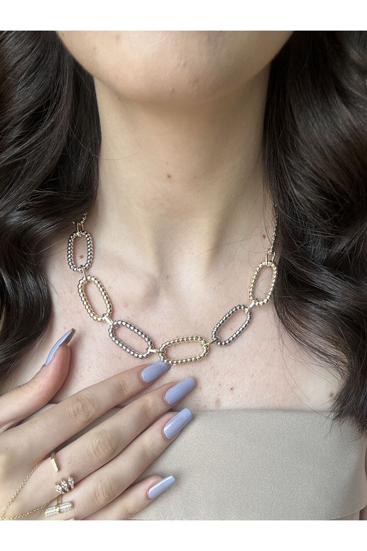 Ateli̇er Emi̇ne Çi̇ft Renk Ataç Kolye