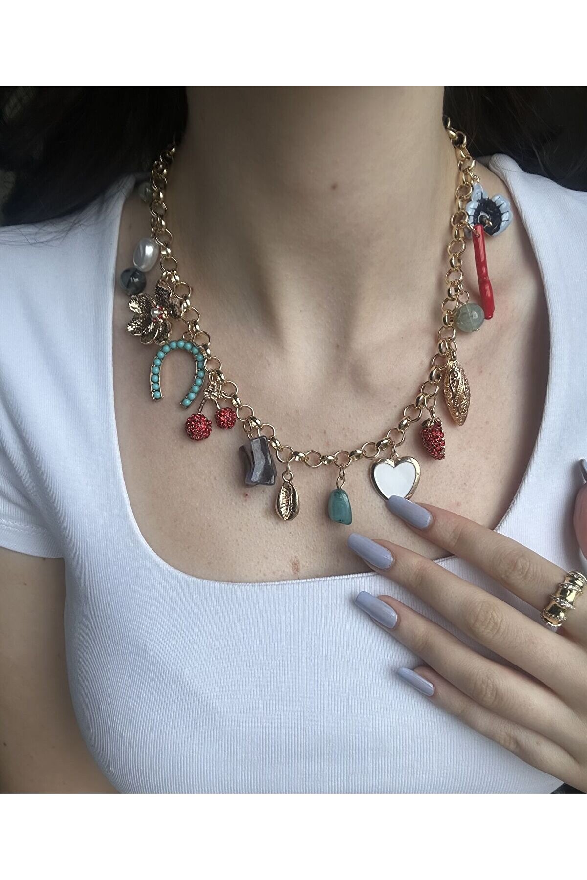 Ateli̇er Emi̇ne Çoklu Charm Kolye