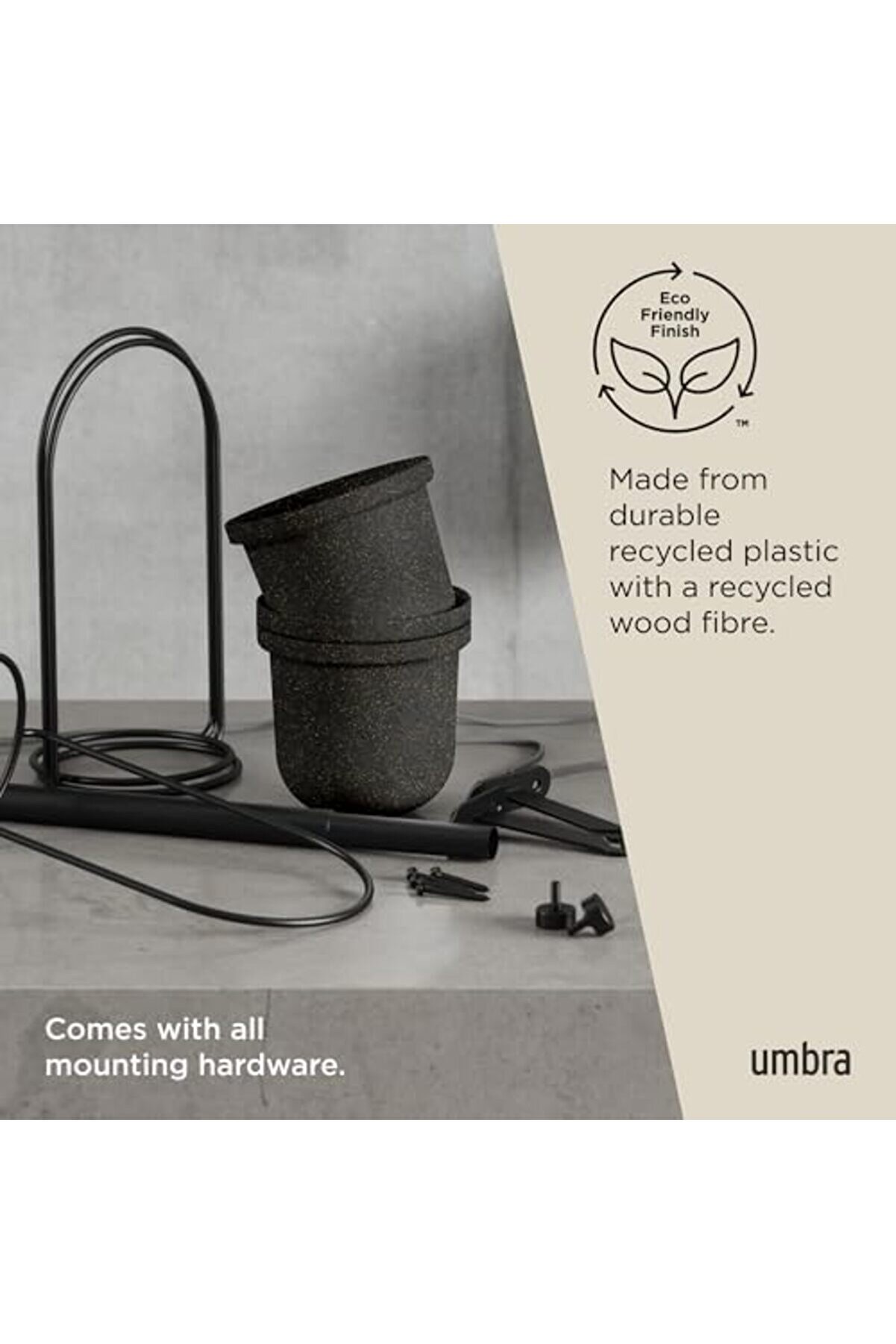 Tri̇flora Vazo, Asma &Ccedil;i̇&ccedil;ek Saksısı, Duvar Vazosu, Duvar Ve Tavan Montajı İ&ccedil;i̇n &Ccedil;i̇&ccedil;ek Askısı, 5 Li̇