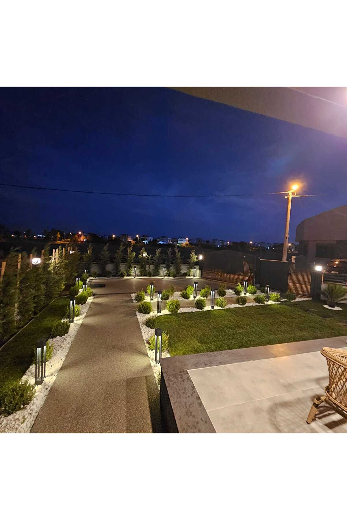 Luma Alümi̇nyum Bahçe Yürüyüş Yolu Aydınlatma Bollard Antrasi̇t 35 Cm