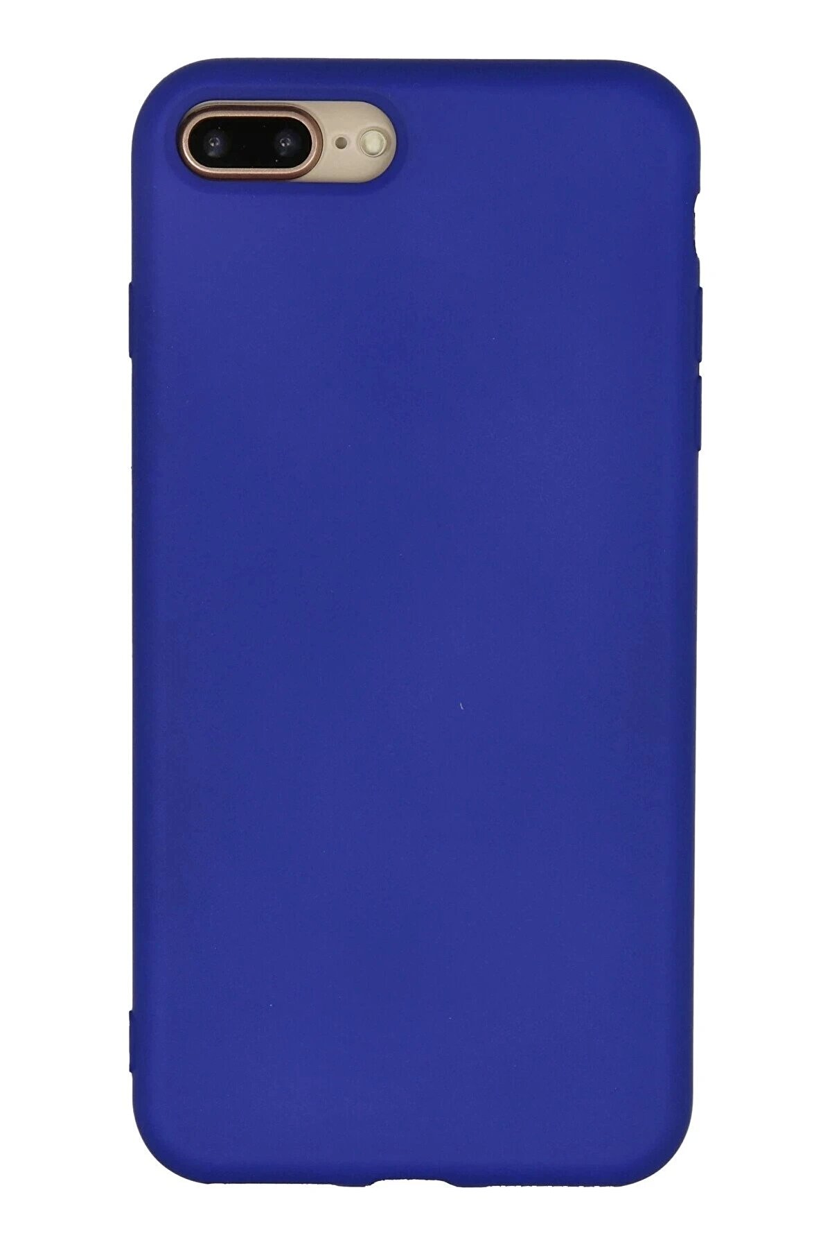 Buti̇k İphone 7 Plus Kılıf Nano İ&ccedil;i̇ Kadi̇fe Si̇li̇kon - Laci̇vert-(5796)