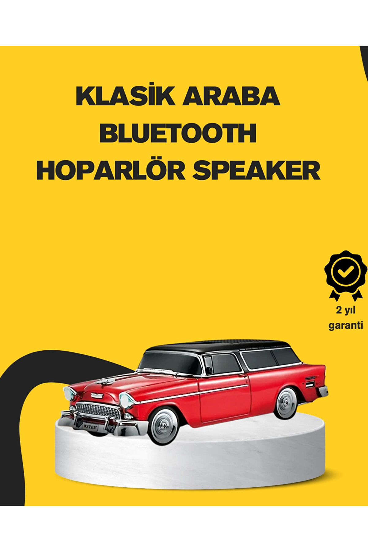 gizmurstore Vintage Tasarımlı LED Işıklı Bluetooth Hoparlör 10W