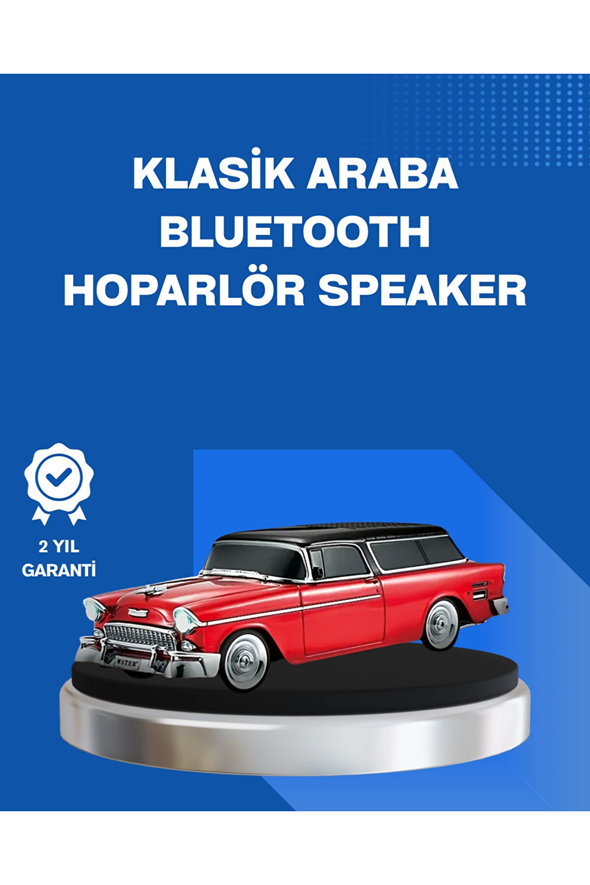 gizmurstore Retro Araba Şekilli Kablosuz Bluetooth Hoparlör
