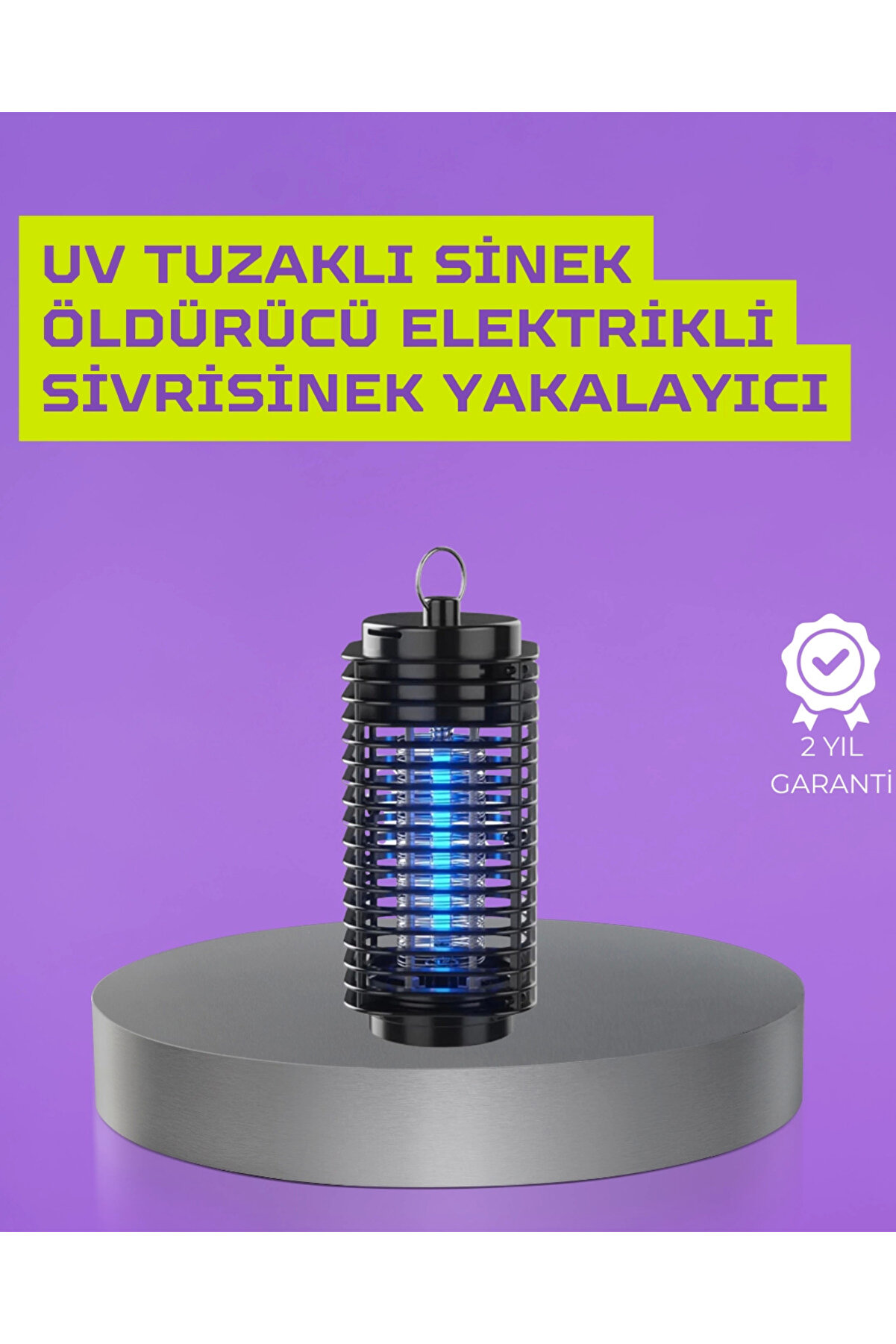 gizmurstore Kapalı ve A&ccedil;ık Alanlarda Etkili Elektrikli Sivrisinek Katili &ndash; UV Işıklı Tuzak