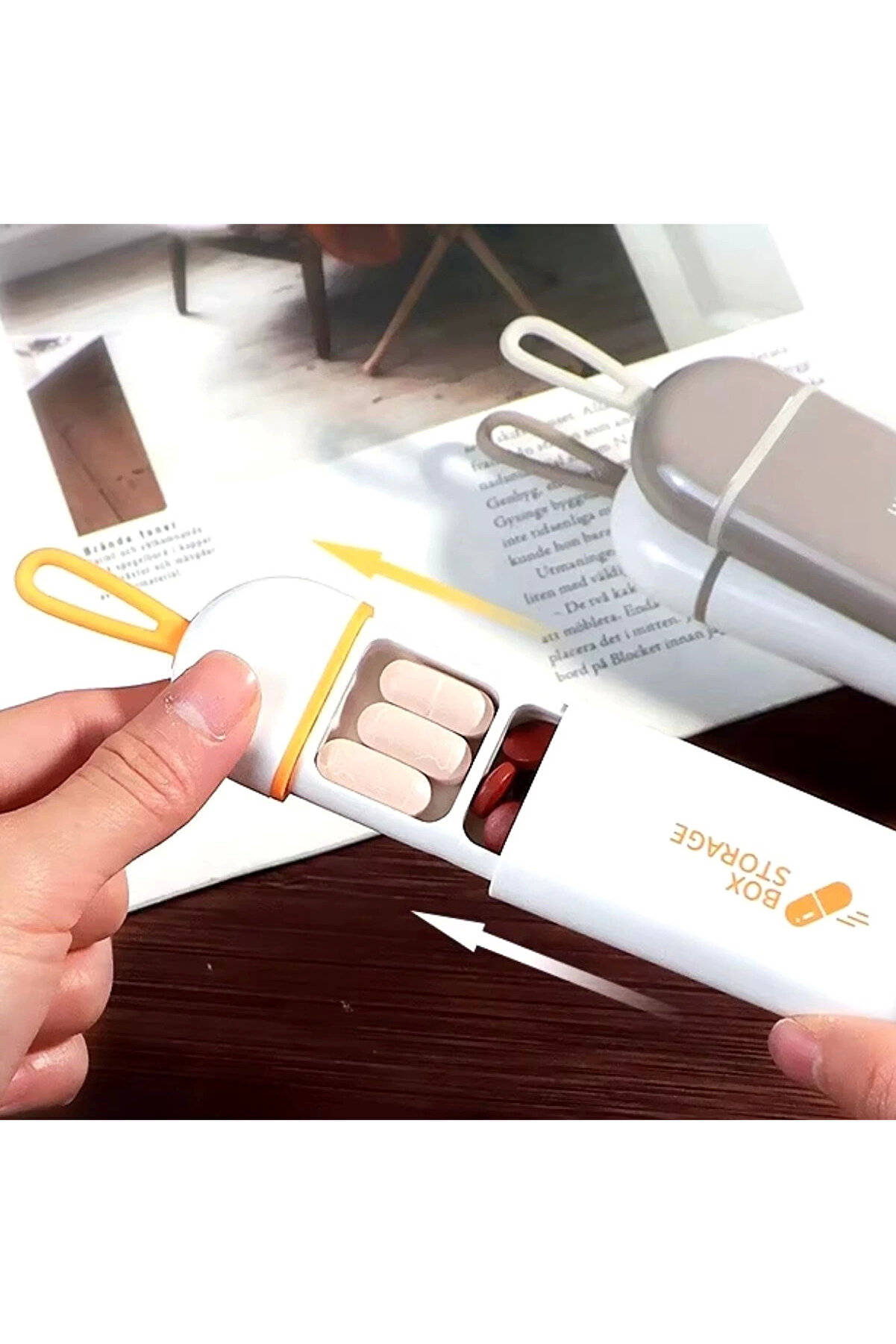 3 Bölmeli̇ Taşınabi̇li̇r Seyahat Ti̇pi̇ Hap Saklama Kutusu İlaç Saklama Kutusu