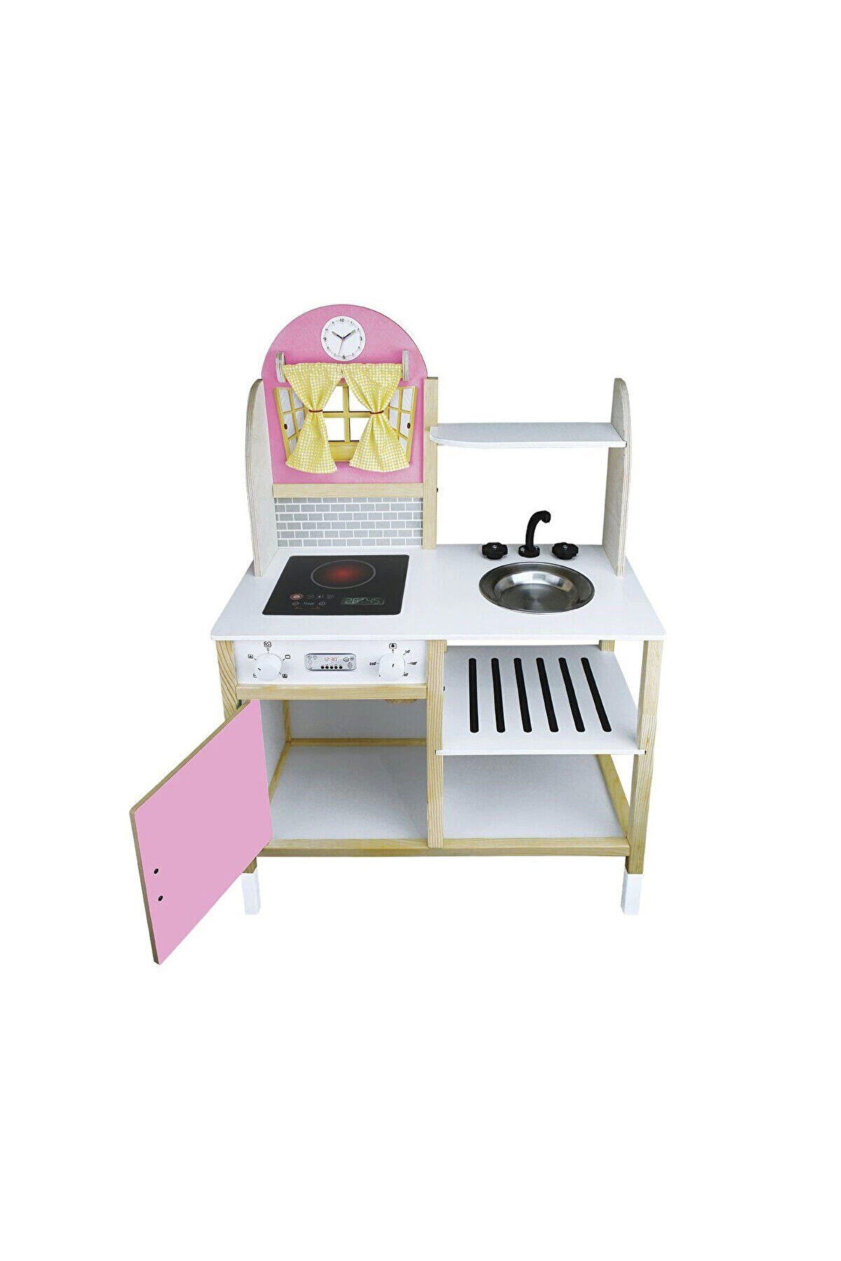 gizmurstore T1012 AHŞAP MUTFAK PEMBE LEDSİZ