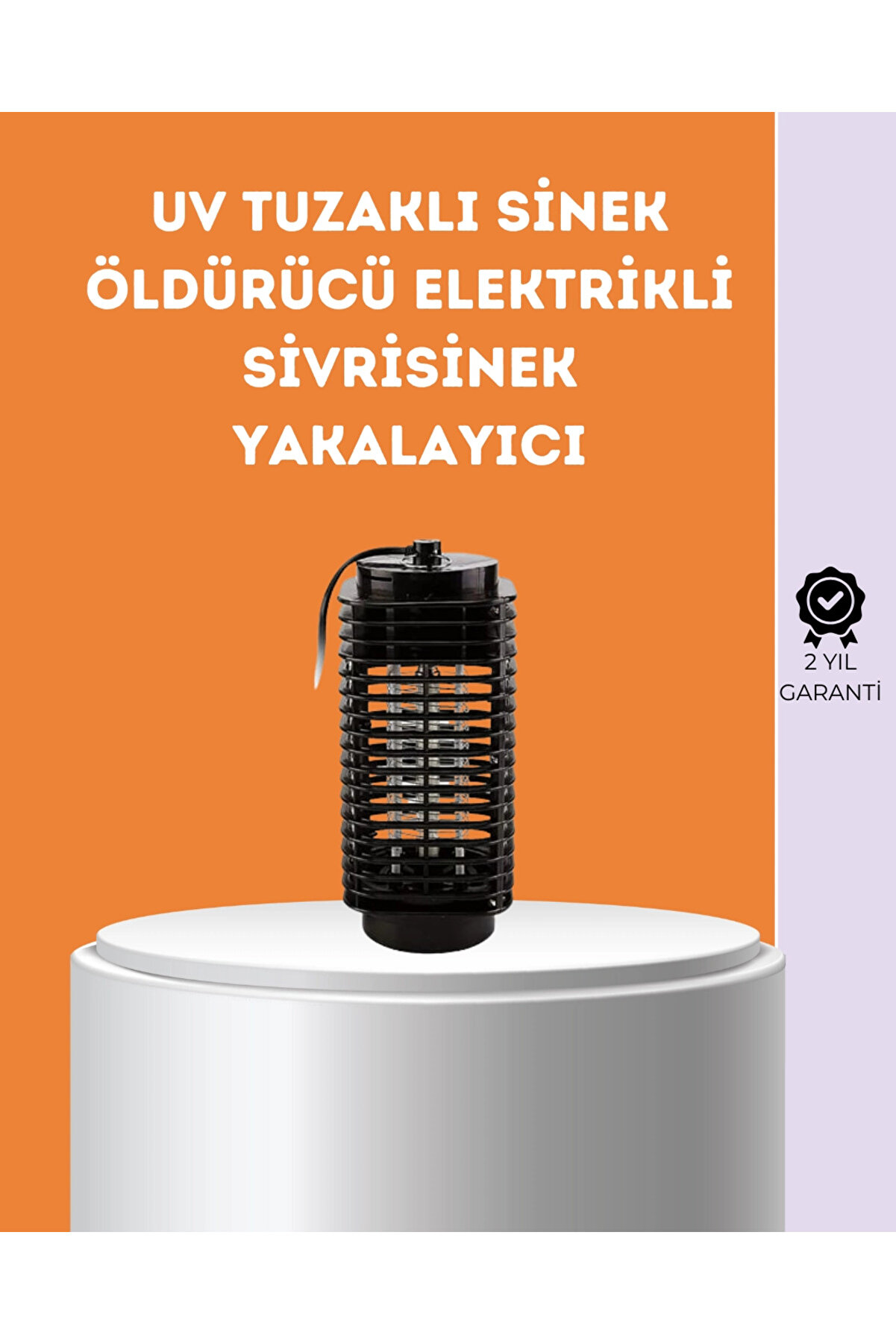 gizmurstore Kimyasal İçermeyen UV Işıklı Böcek ve Sivrisinek Kapanı – Güvenli Kullanım