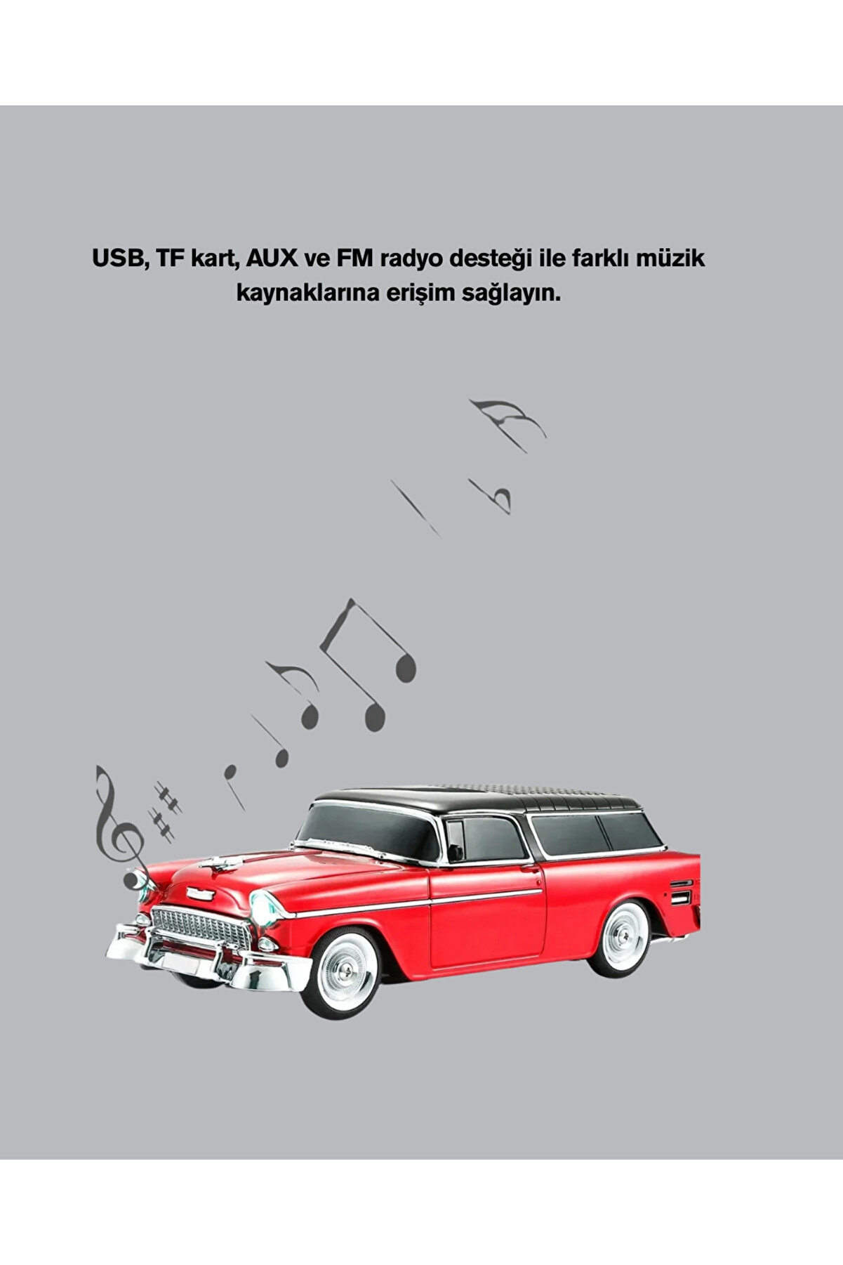 Retro Araba Şeki̇lli̇ Kablosuz Bluetooth Hoparlör