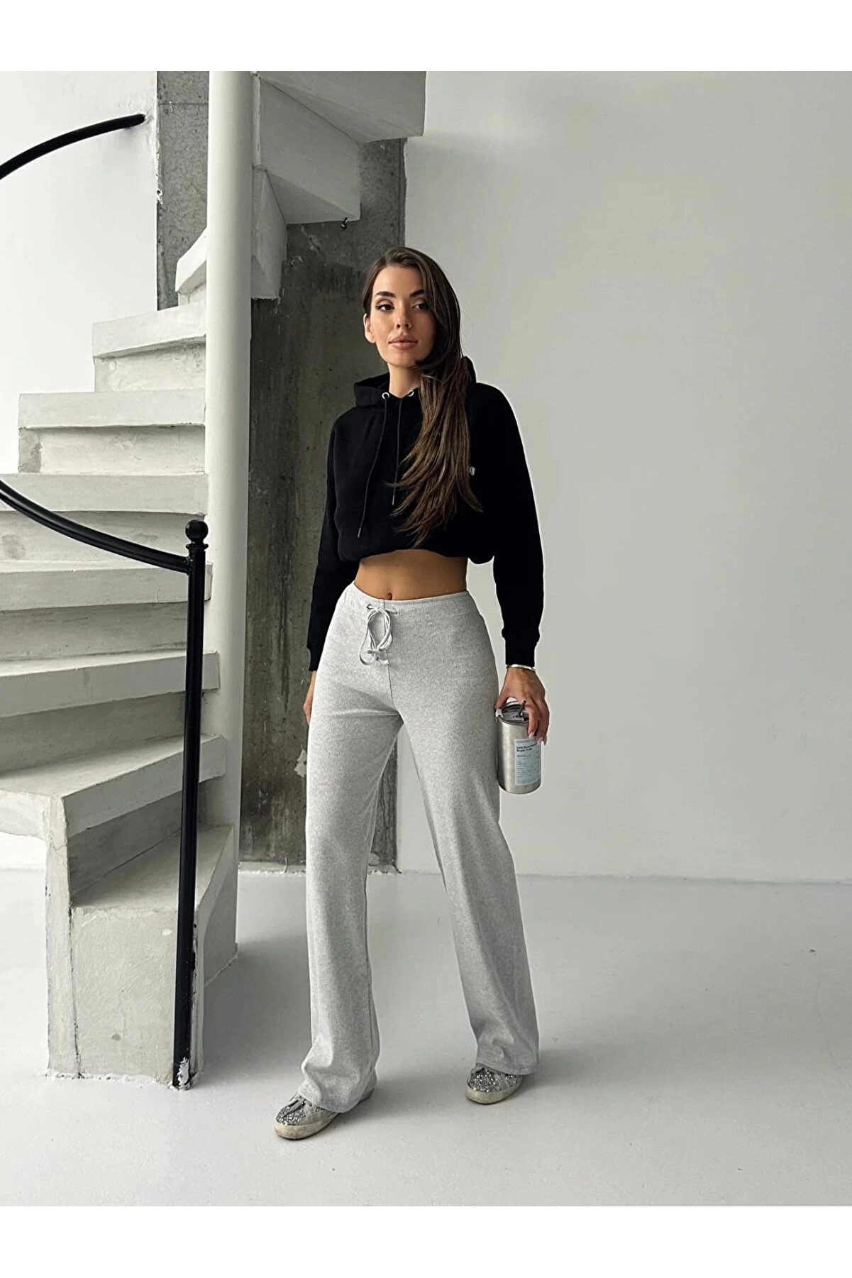 Karadağsb Fi̇t Comfort Gri̇ Salaş Pantolon