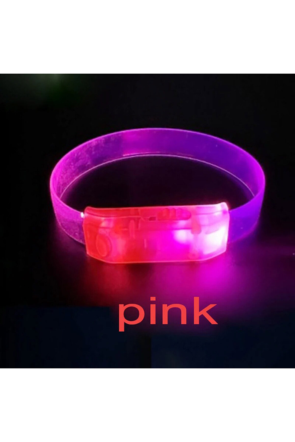 Ethab Ti̇caret 3 Modlu Pi̇lli̇ Led Işıklı Esnek Parti̇ Bi̇lekli̇ği̇ Pembe