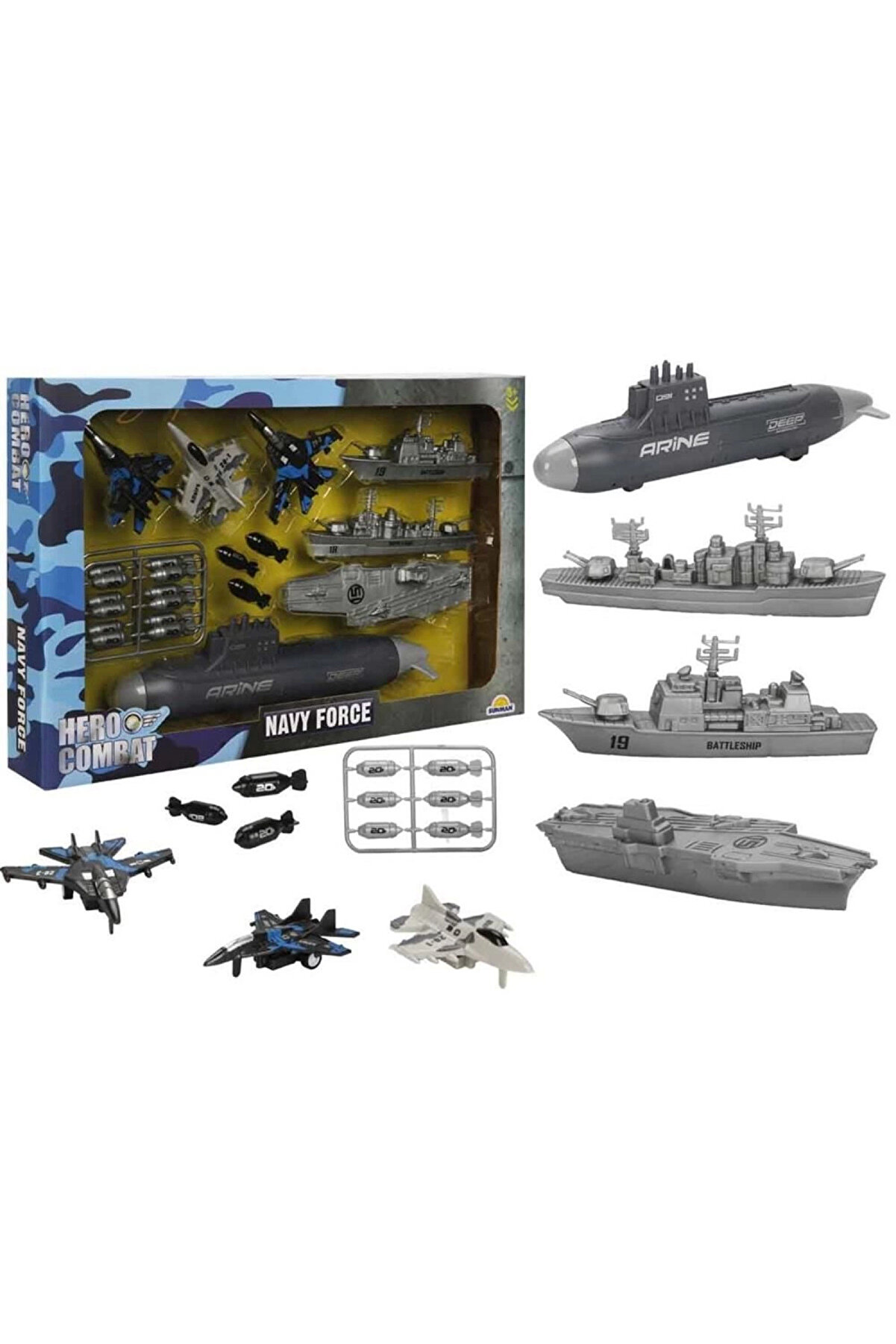 Asker Oyun Set Jet/Truck Uçak Gemi̇si̇