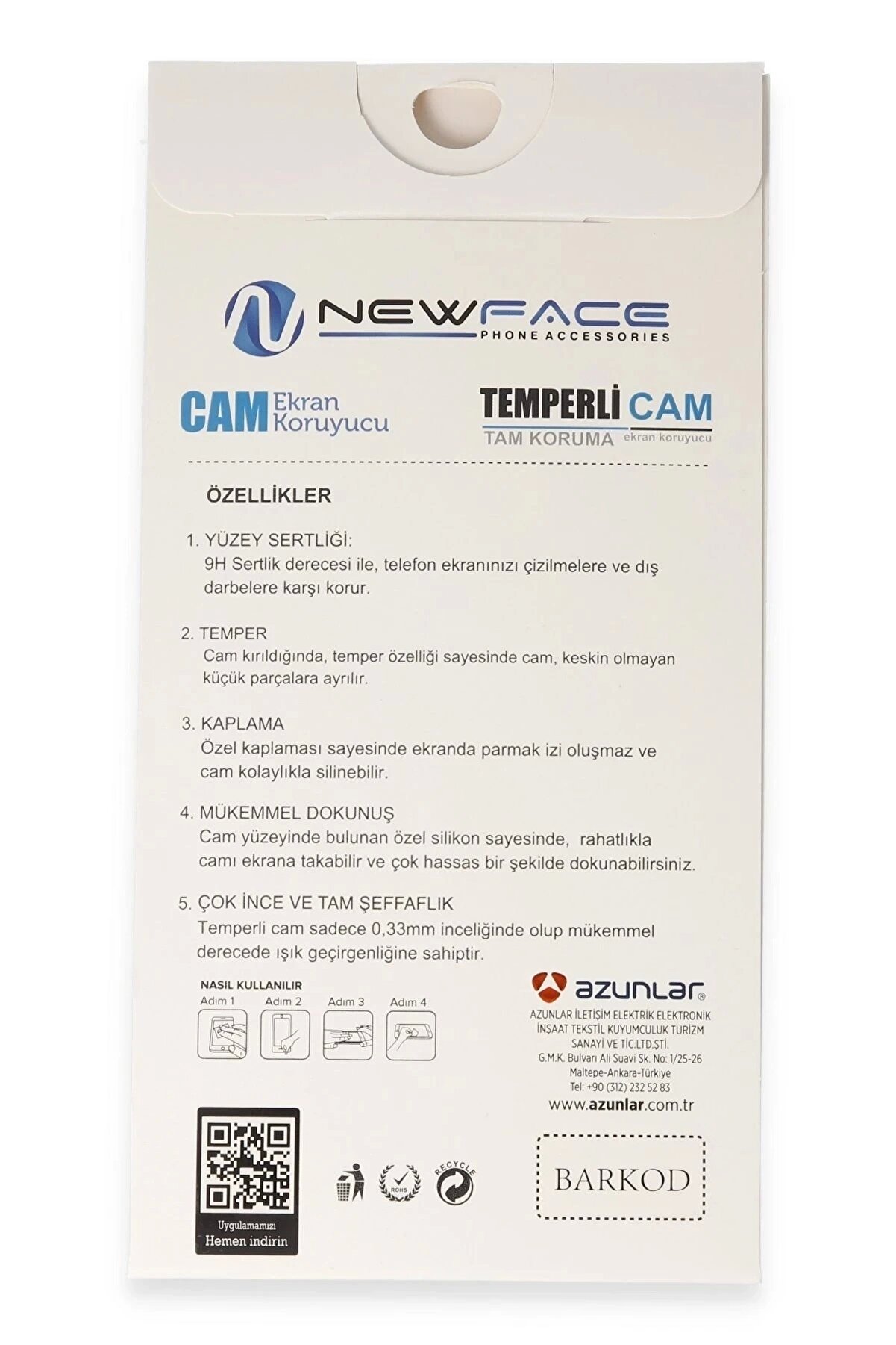 Buti̇k Samsung Galaxy A71 3D Anti̇stati̇k Cam Ekran Koruyucu-(5796)