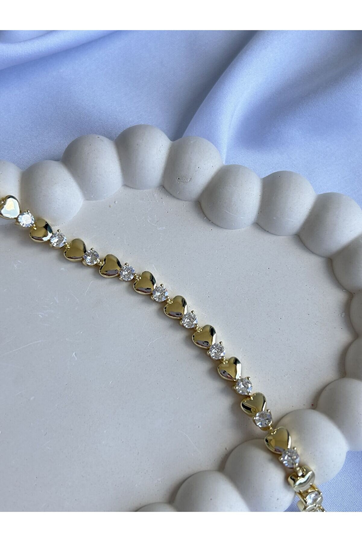 Ateli̇er Emi̇ne Zi̇rkon Detaylı Kalp Bi̇lekli̇k