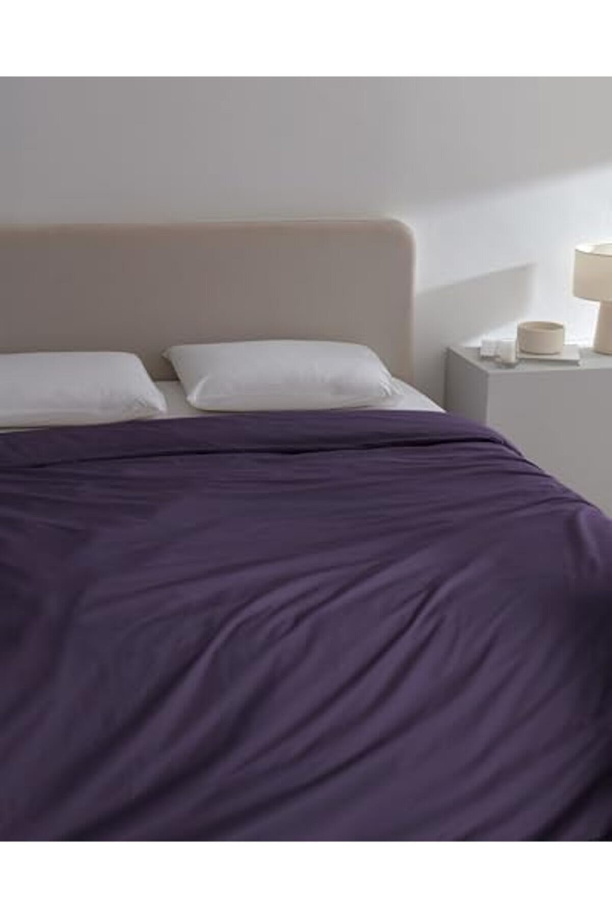 Snshop Coco Manon Çi̇ft Ki̇şi̇li̇k%100 Pamuk Ranforce Düz Nevresi̇m Mor 467437