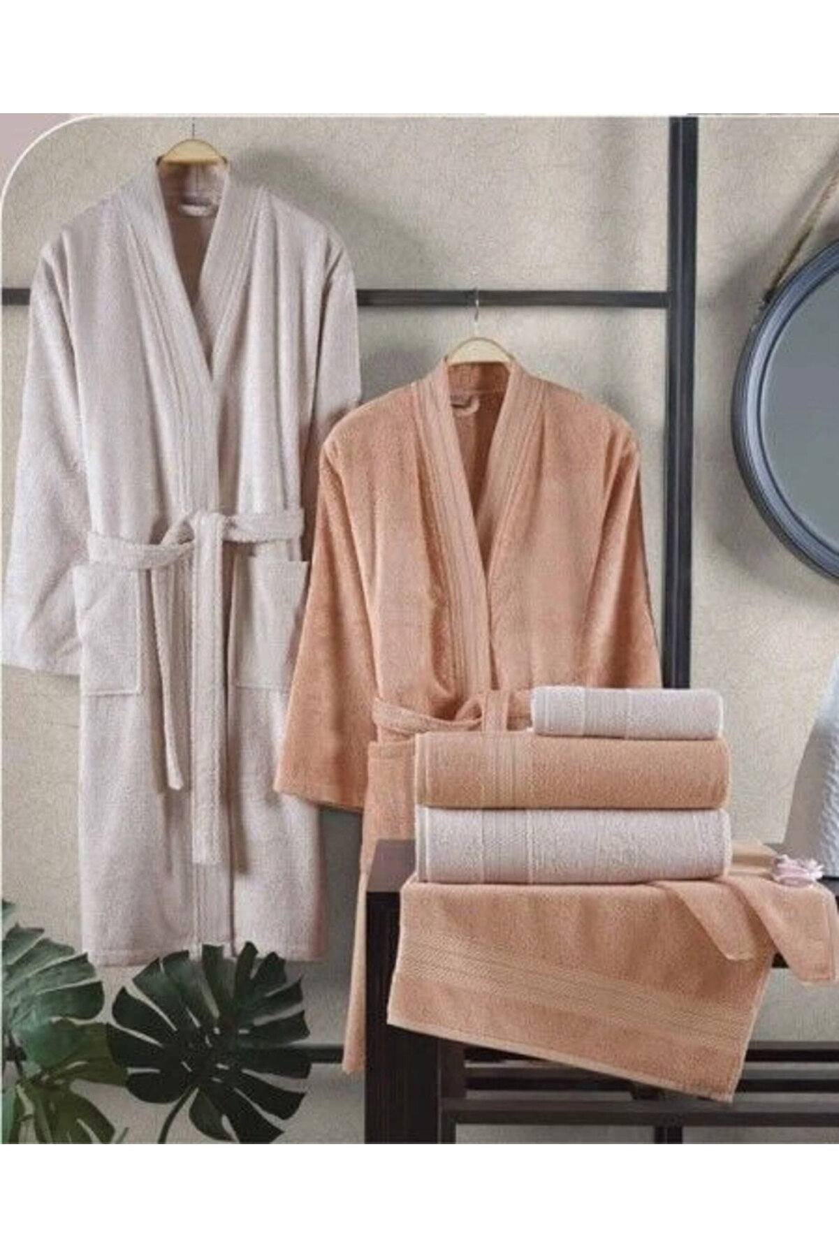 Hobby Sera Bornoz Seti̇ Şeftali̇ Bej