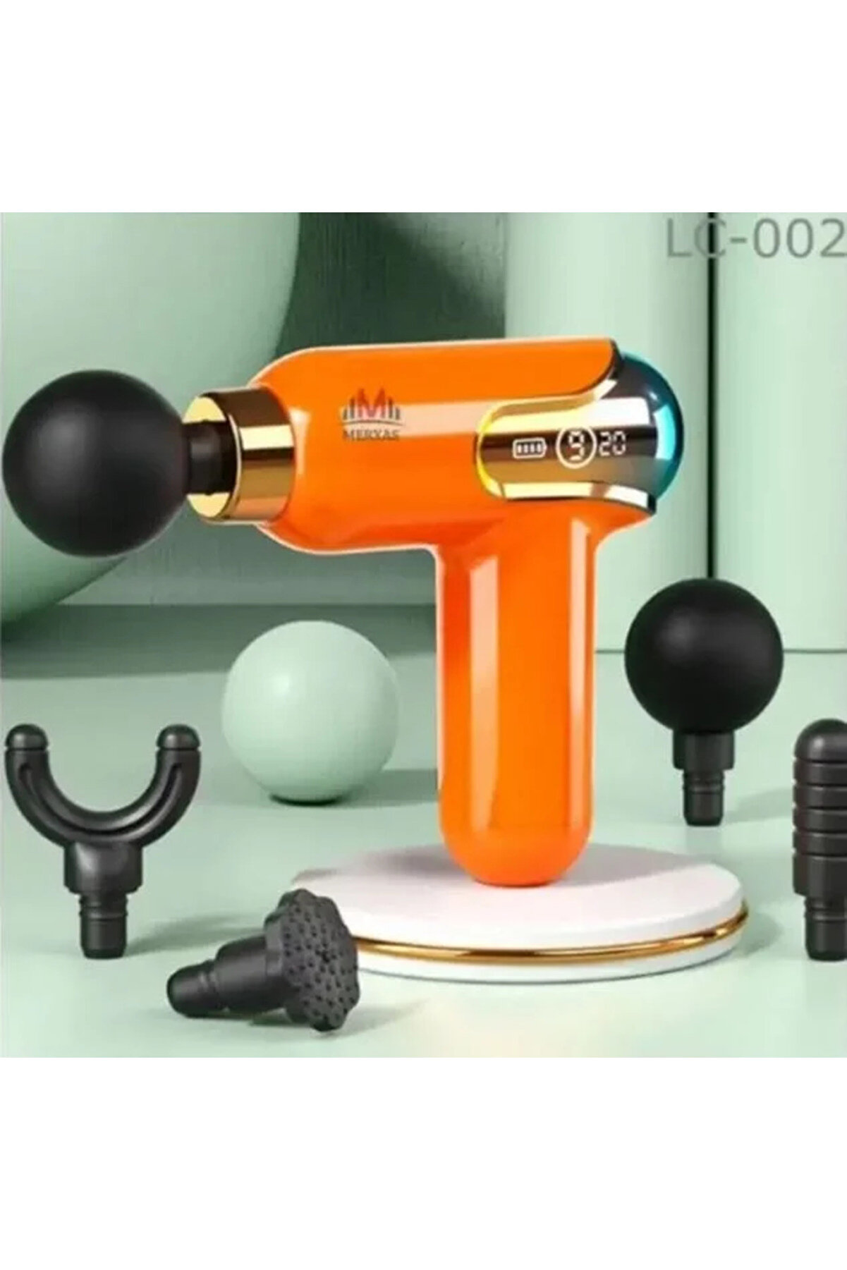 Go İthalat Yeni̇ Nesi̇l Darbeli̇ Ti̇treşi̇mli̇ Şarjlı Sporcu Masaj Tabancası 4 Başlıklı Lc-002 (4457)