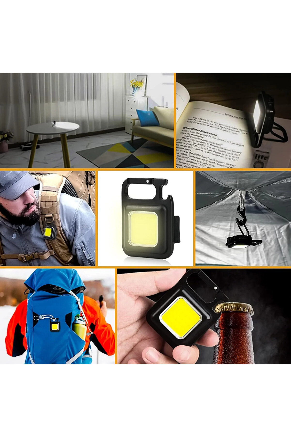 Go İthalat Anahtarlıklı Fener Fener Cob Led (4457)