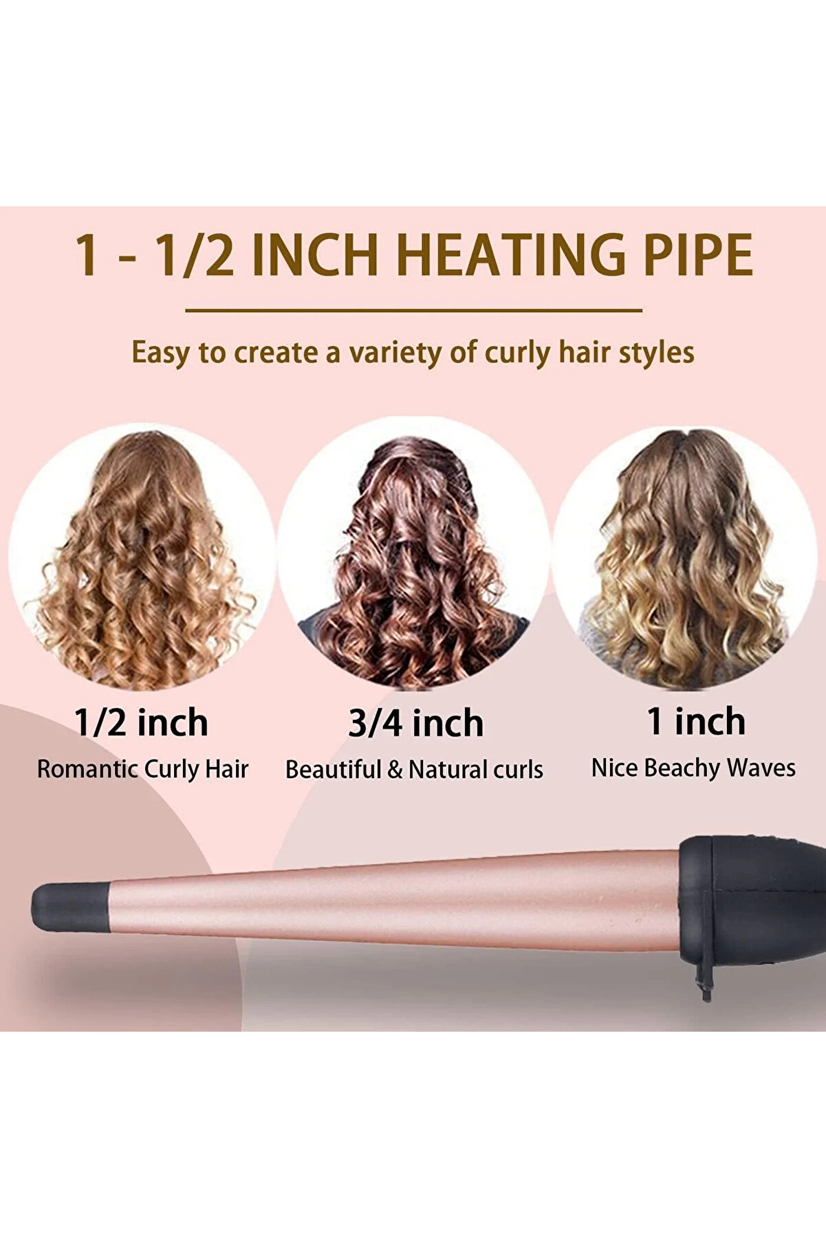 Go İthalat Profesyonel Koni̇k Sa&ccedil; Maşası Gw-7300 (4457)