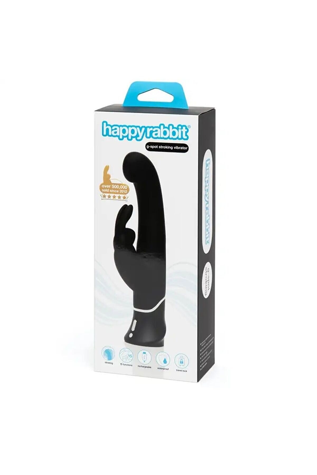 Happy Rabbi̇t G-Sti̇mulant Stroker Rabbi̇t Vi̇brat&ouml;r-Black