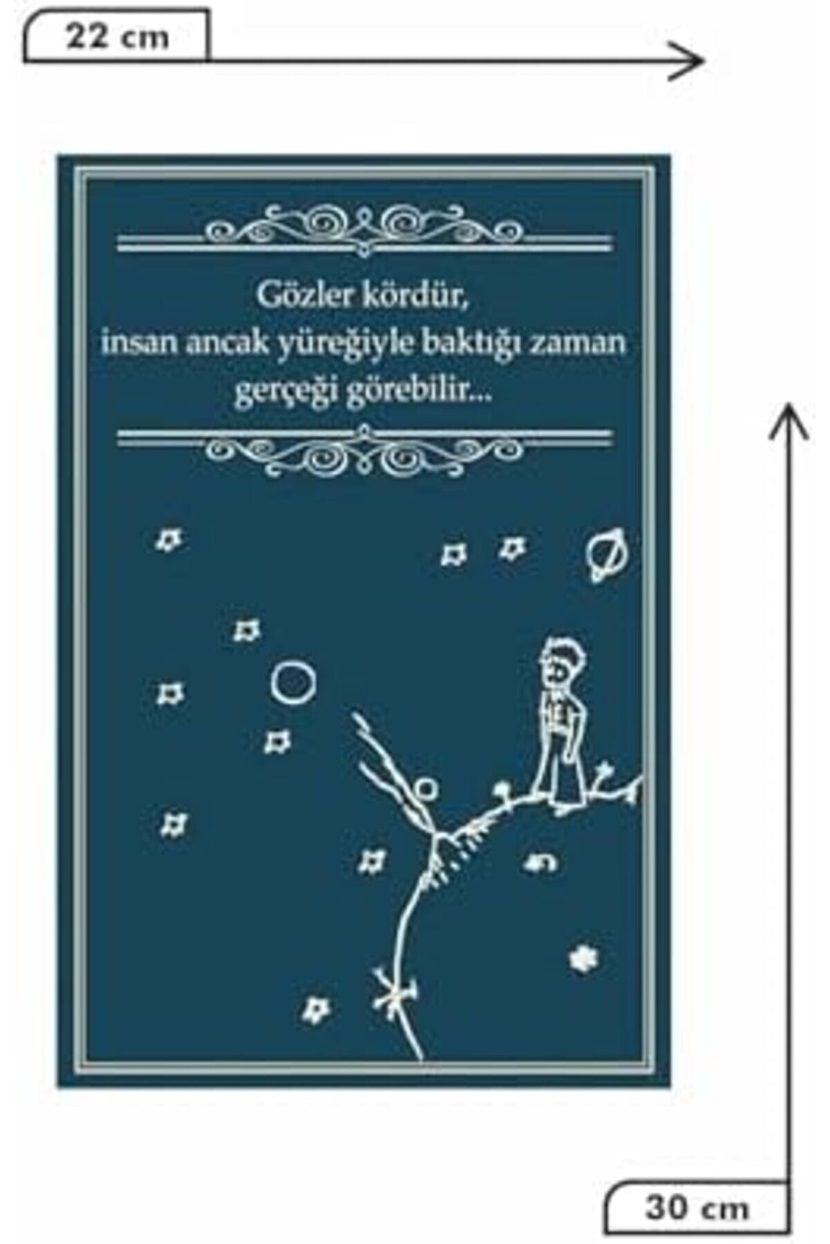 Buybeam Kuşe Kağıt Duvar Posteri̇ Gözler Kördür Insan Ancak Yüreği̇yle Retro Drtr0048 Polyrush 1063348