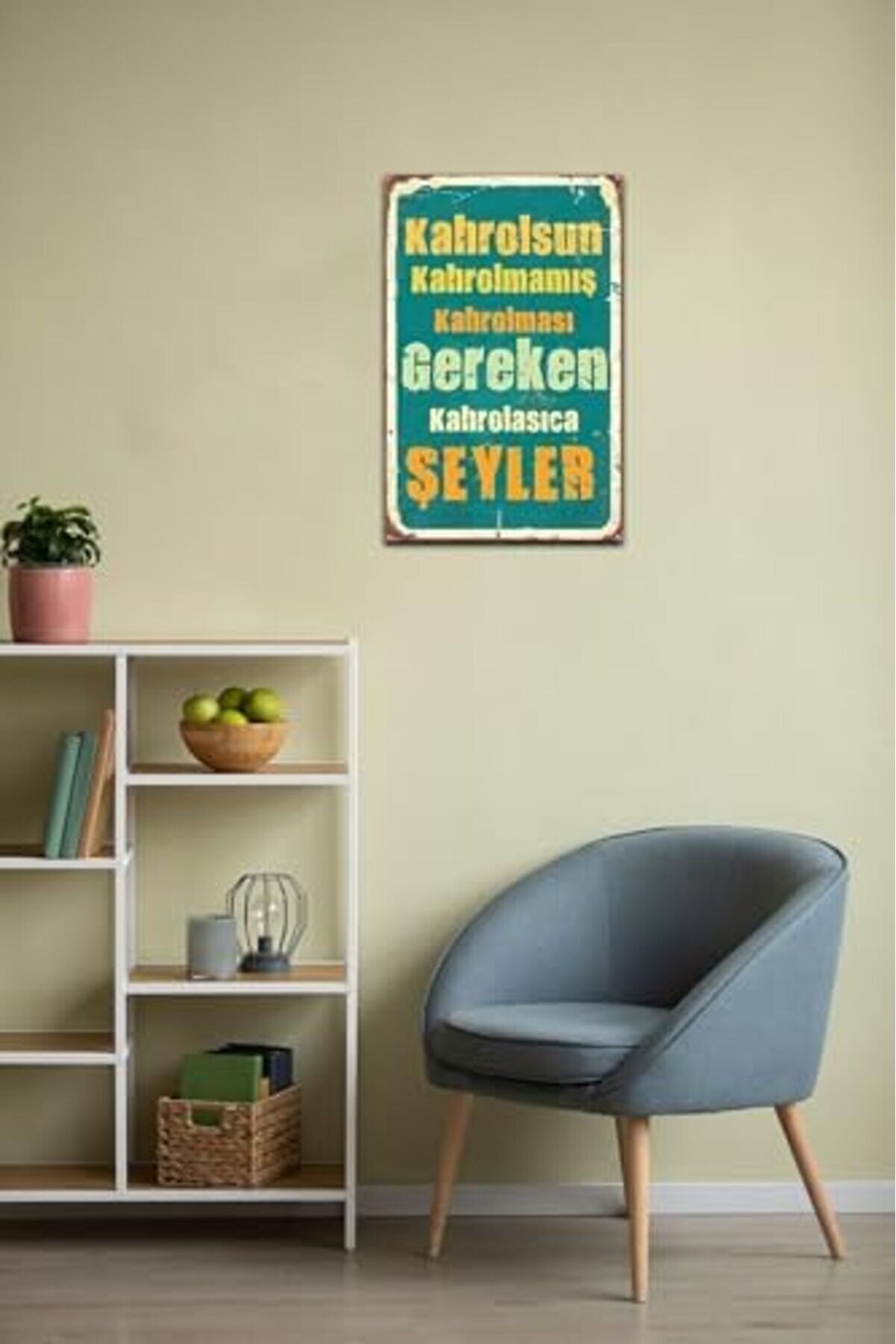 Kahrolsun Kahrolmamış Kahrolması Gereken Retro Ahşap Mdf Tablo Drtr003