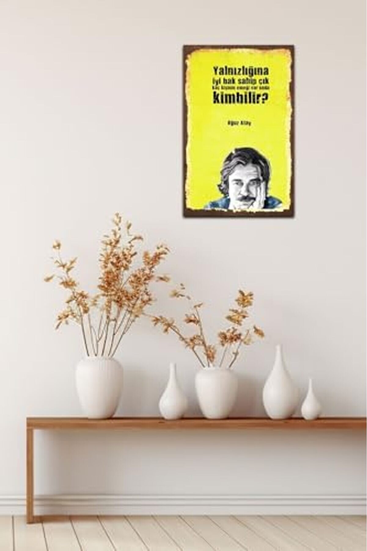 Kuşe Kağıt Duvar Posteri̇ Yalnızlığa Iyi̇ Bak Oğuz Atay Retro Drtr0020