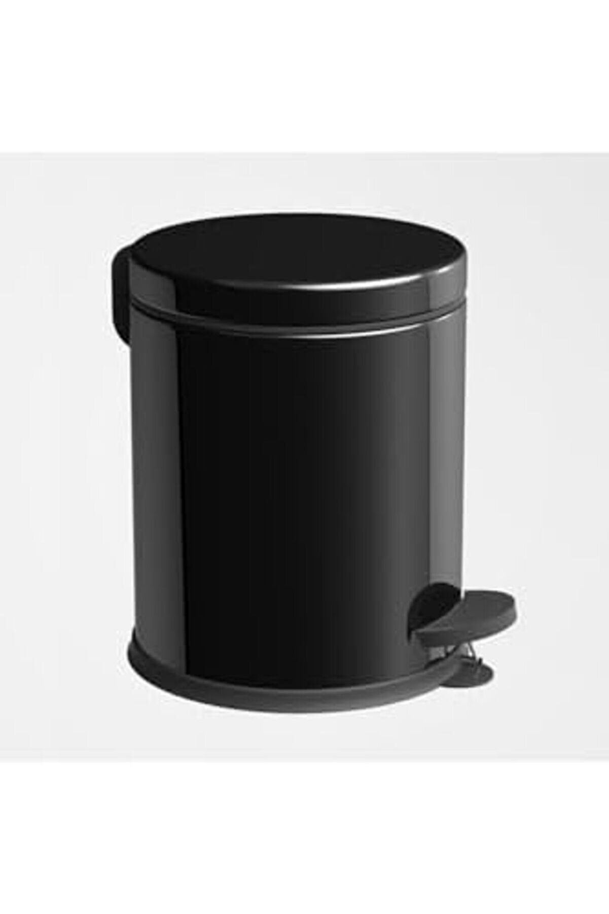 Snshop Haus Banyo Tuvalet Balkon Mutfak, Si̇yah Renkli̇ Pedallı Metal Çöp Kovası 5 Li̇tre 467437