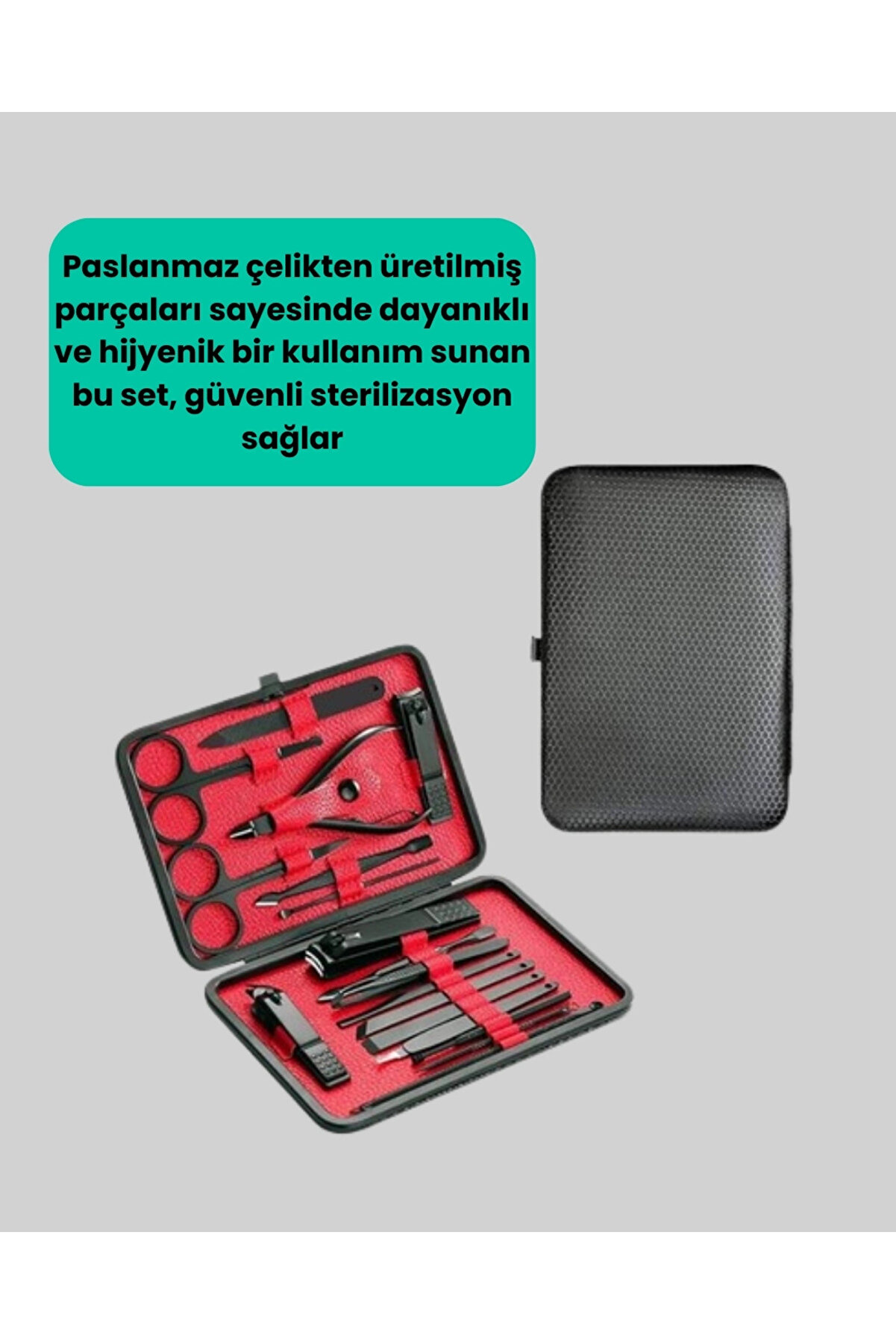 Profesyonel Paslanmaz Çeli̇k Mani̇kür & Pedi̇kür Seti̇