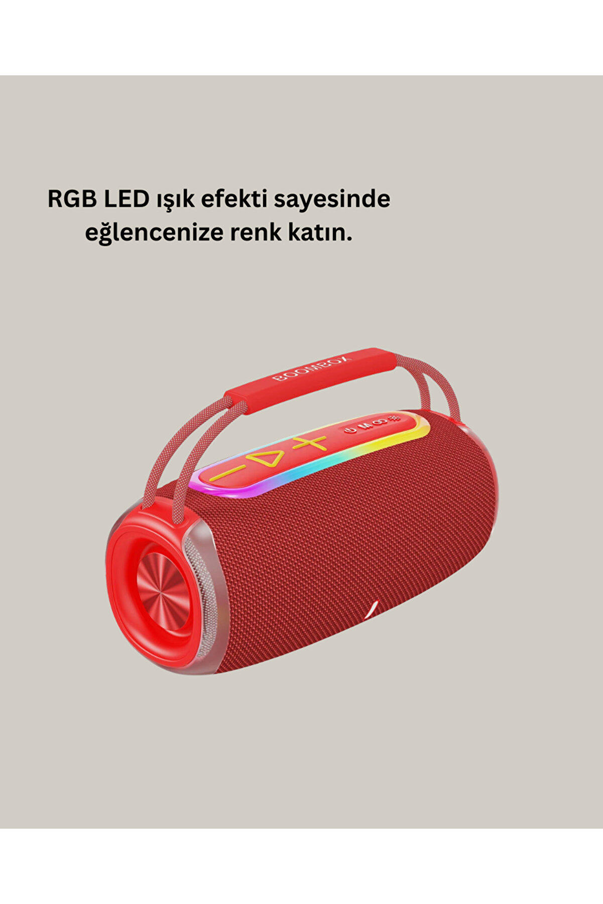 Rgb Led Işıklı 20W Taşınabi̇li̇r Bluetooth Hoparlör Ipx6 Suya Dayanıklı