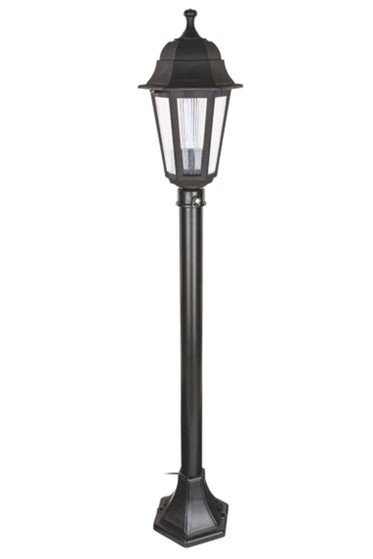 gizmurstore ZERPA 6854 Optik Altıgen Siyah Bahçe Direk 1 MT E27 Duy