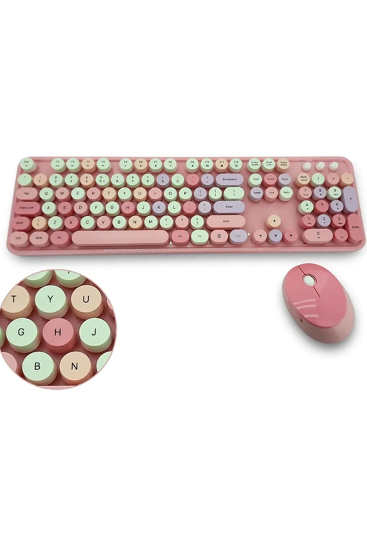 evimdeyokyok Mofii Pembe Sweet Dm Combo Klavye Mause Set