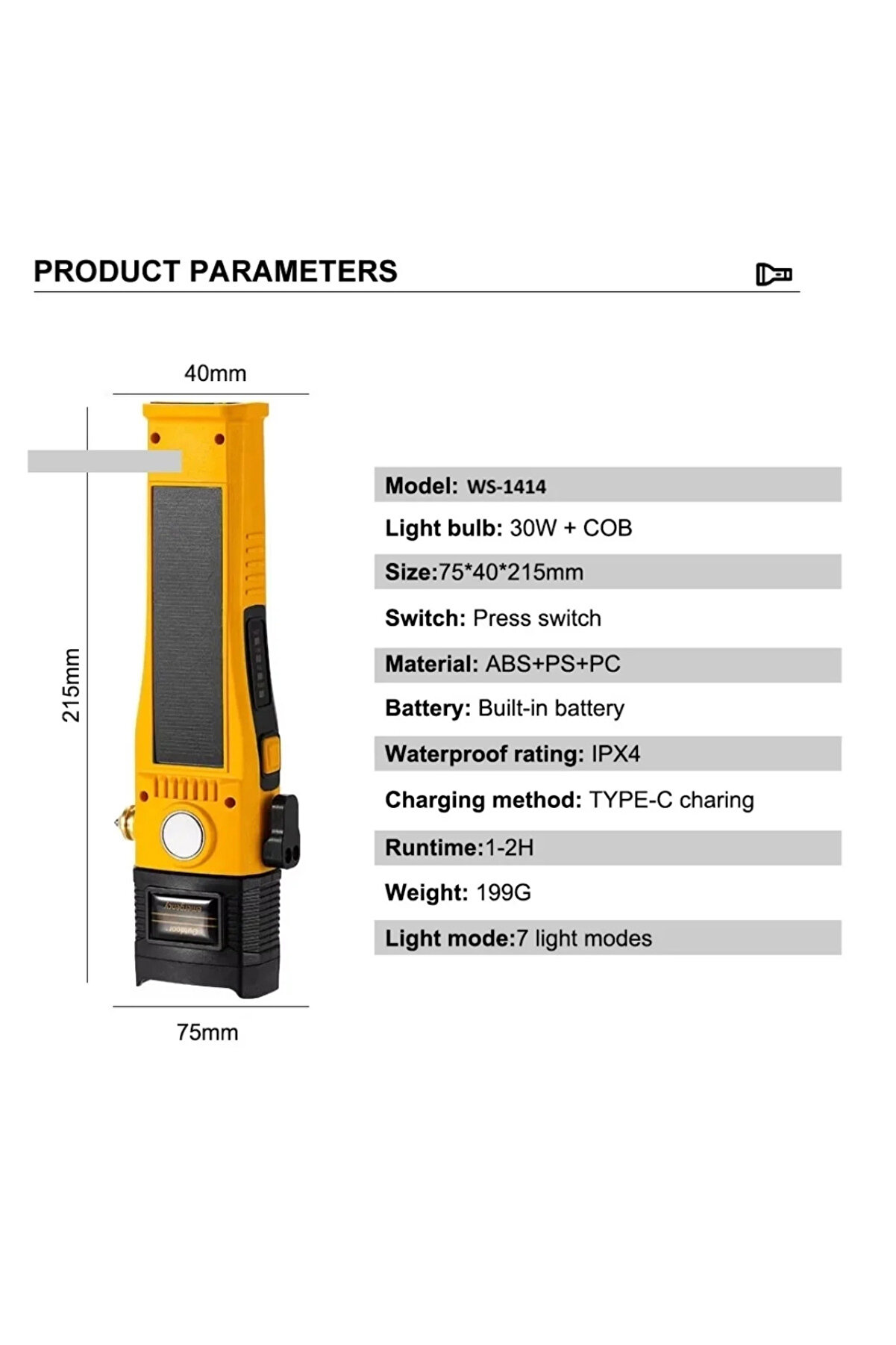 Go İthalat Şarjlı Aci̇l Durum Tami̇rci̇ Feneri̇ Ws-1414 (784)