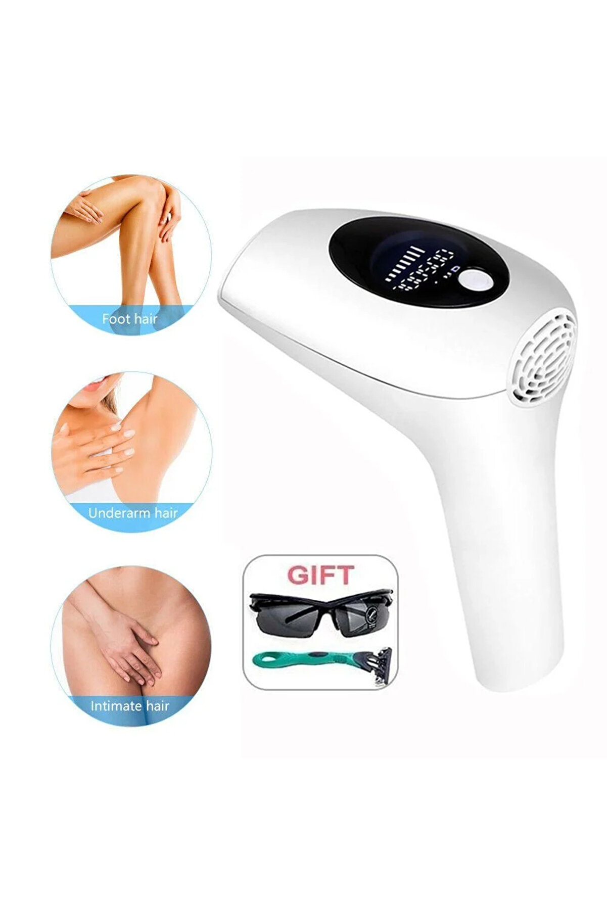 Go İthalat Profesyonel Lazer Epi̇lasyon Aleti̇ 999.999 Atım T&uuml;y Alma Ci̇hazı Kadın Erkek Lazer Ipl T&uuml;m B&ouml;lge (53